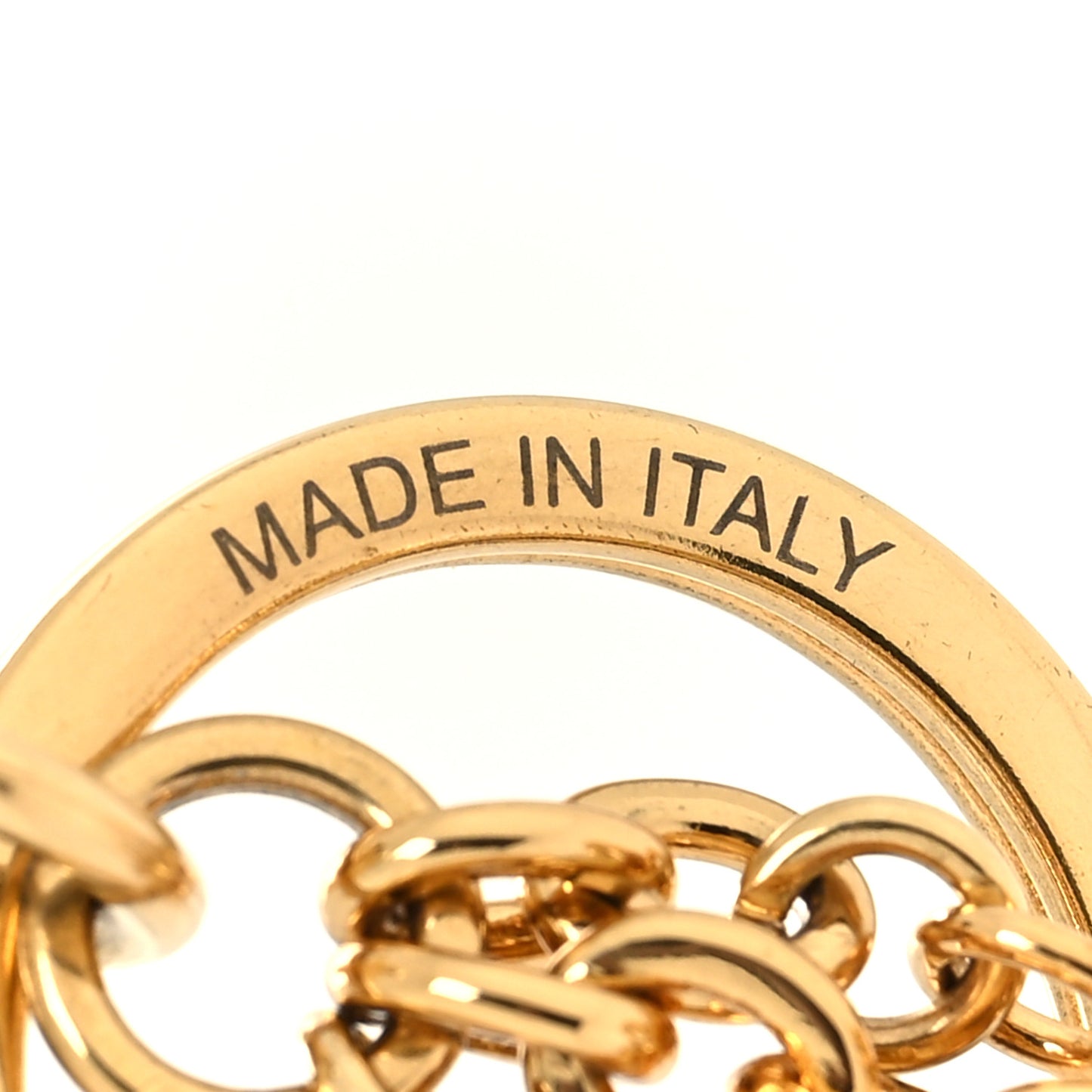 Metal Monogram Epi Spring Street Bag Charm Key Holder Gold