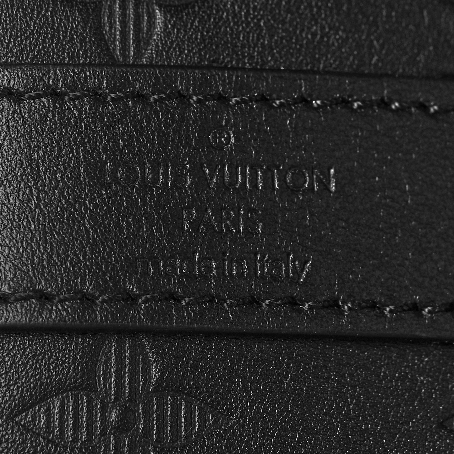 Calfskin Shadow Monogram Keepall Bandouliere 50 Black