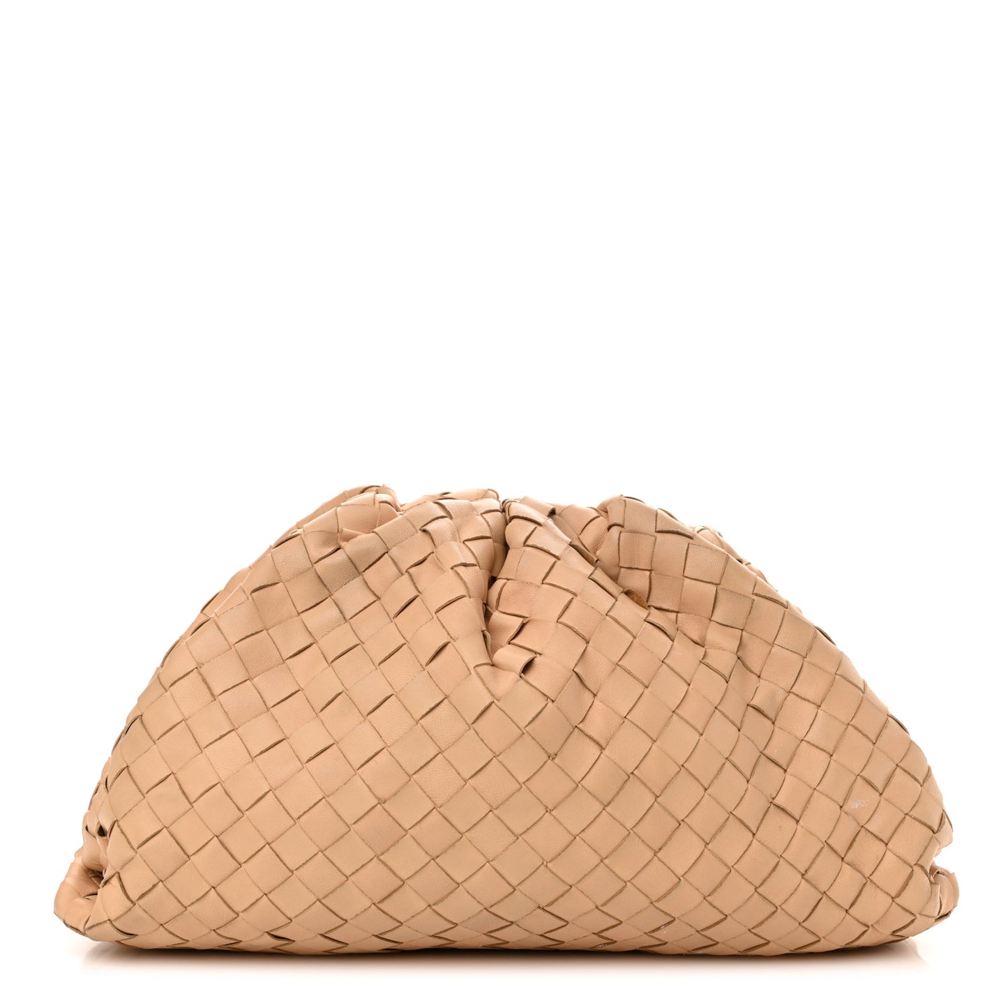 Nappa Maxi Intrecciato The Pouch Oversized Clutch Almond