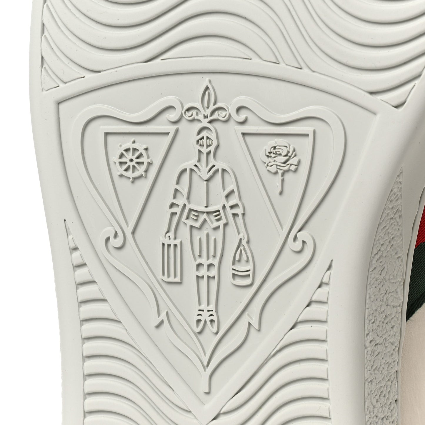 X FREYA HARTAS Calfskin Miro Soft Web Mythical Creature Embroidered Mens Ace Sneakers 8 New Mystic White