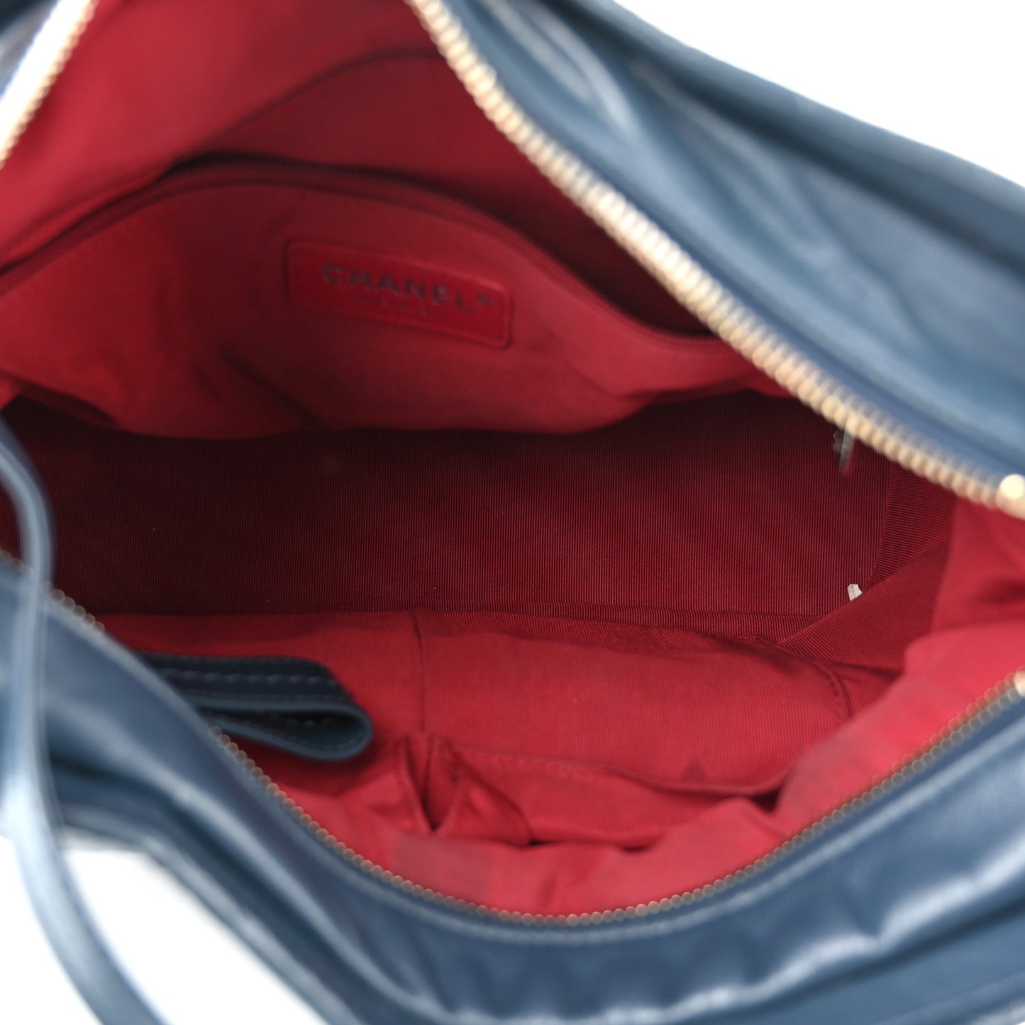 Aged Calfskin Quilted Medium Gabrielle Hobo Blue