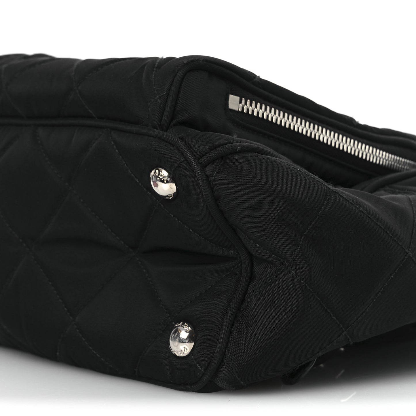 Nylon Tessuto Impuntu Quilted Backpack Black