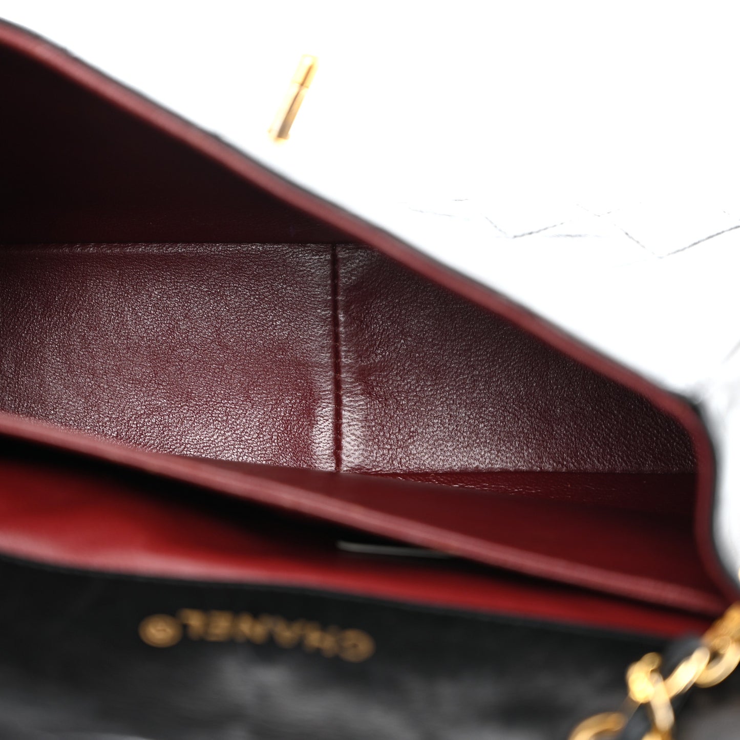 Lambskin Quilted Small Single Flap Black