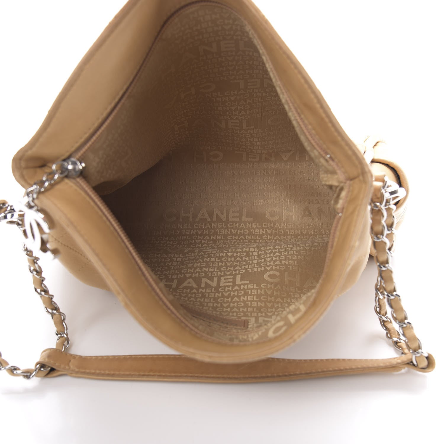 Chanel Lambskin Stitched Medium Ultimate Soft Tote Beige 5 of 14