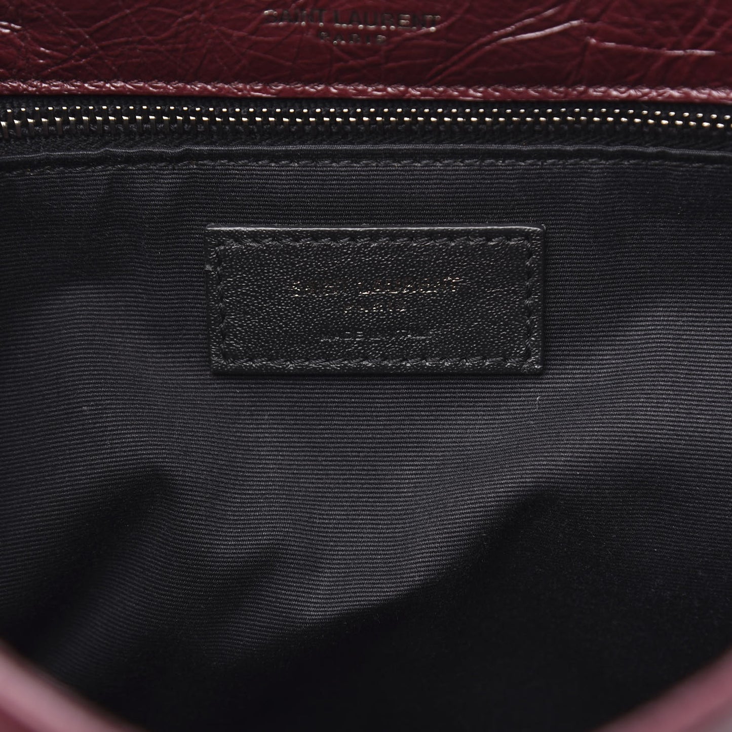 Crinkled Calfskin Matelasse Monogram Medium Niki Chain Satchel Burgundy
