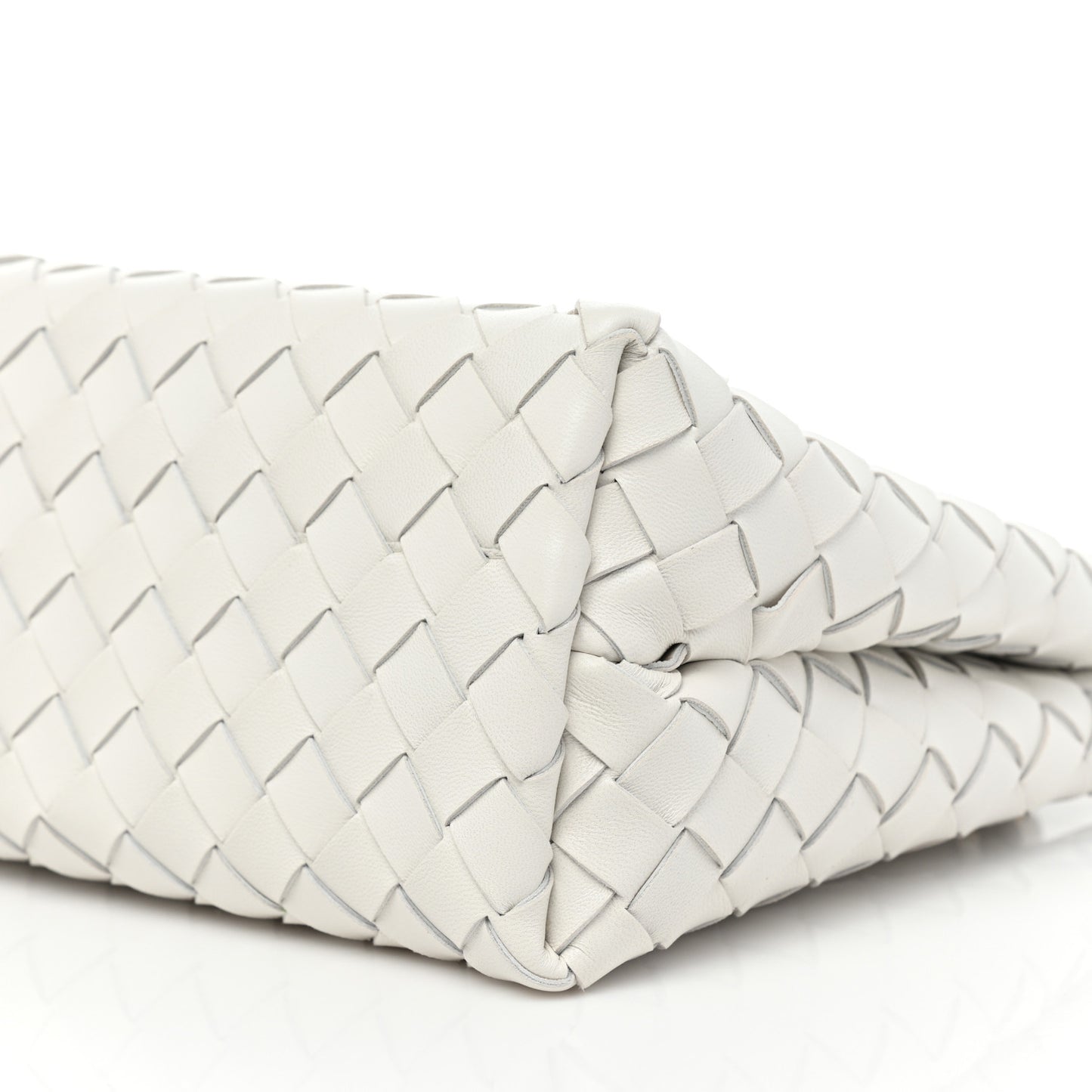 Nappa Intrecciato Small Andiamo Shoulder Bag White