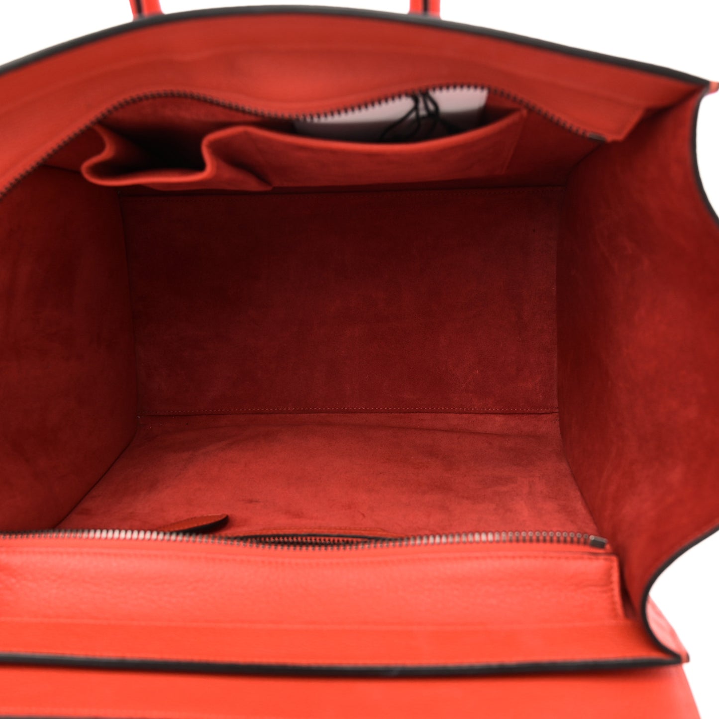 Drummed Calfskin Mini Luggage Vermillion