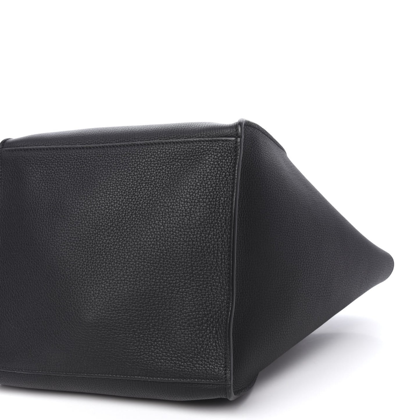 Supple Grained Calfskin Small Long Strap Big Bag Anthracite