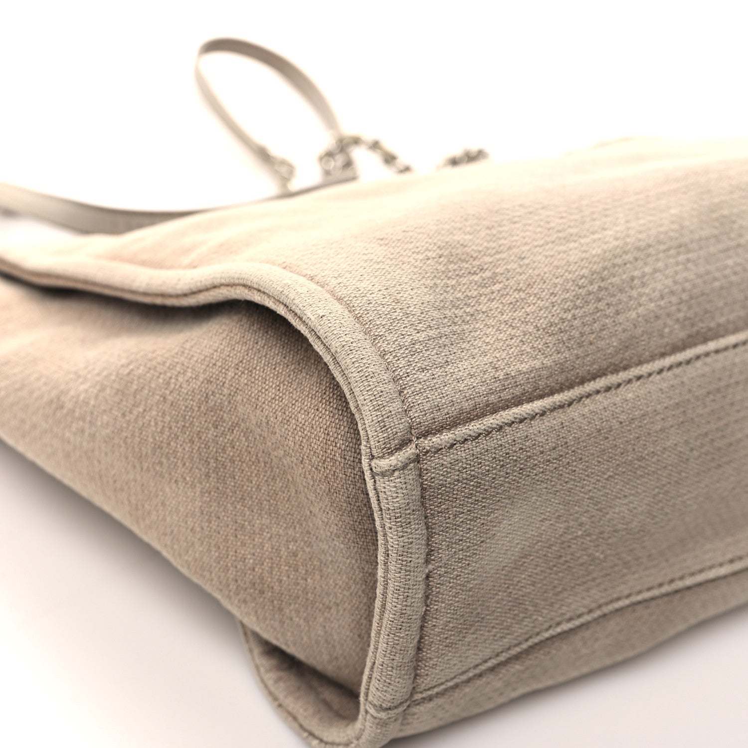 Chanel Mixed Fibers Calfskin Small Deauville Tote Beige Brown 10 of 15