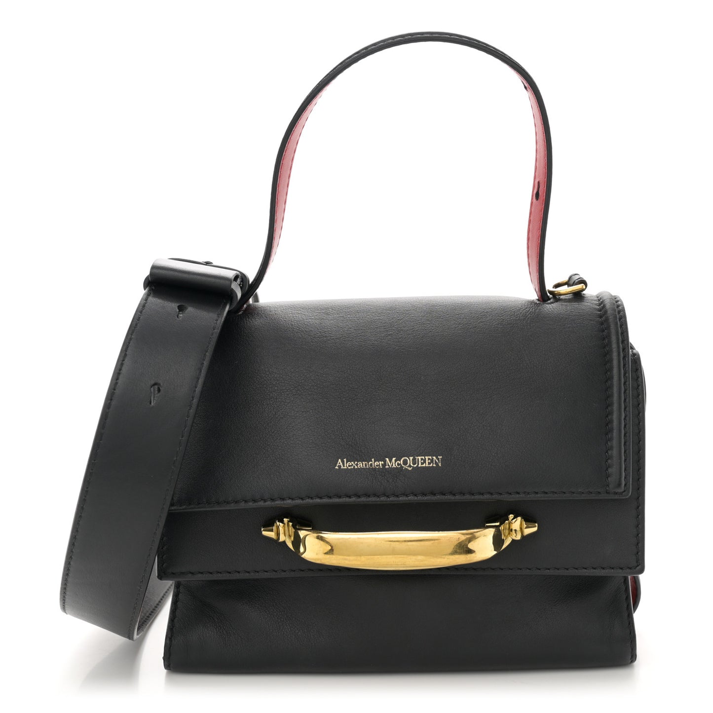 Calfskin The Small Story Bag Black Red