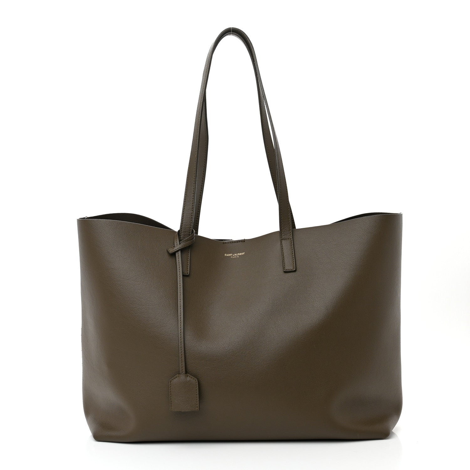 Saint Laurent Calfskin Large Shopping Tote Kaki 3 of 11