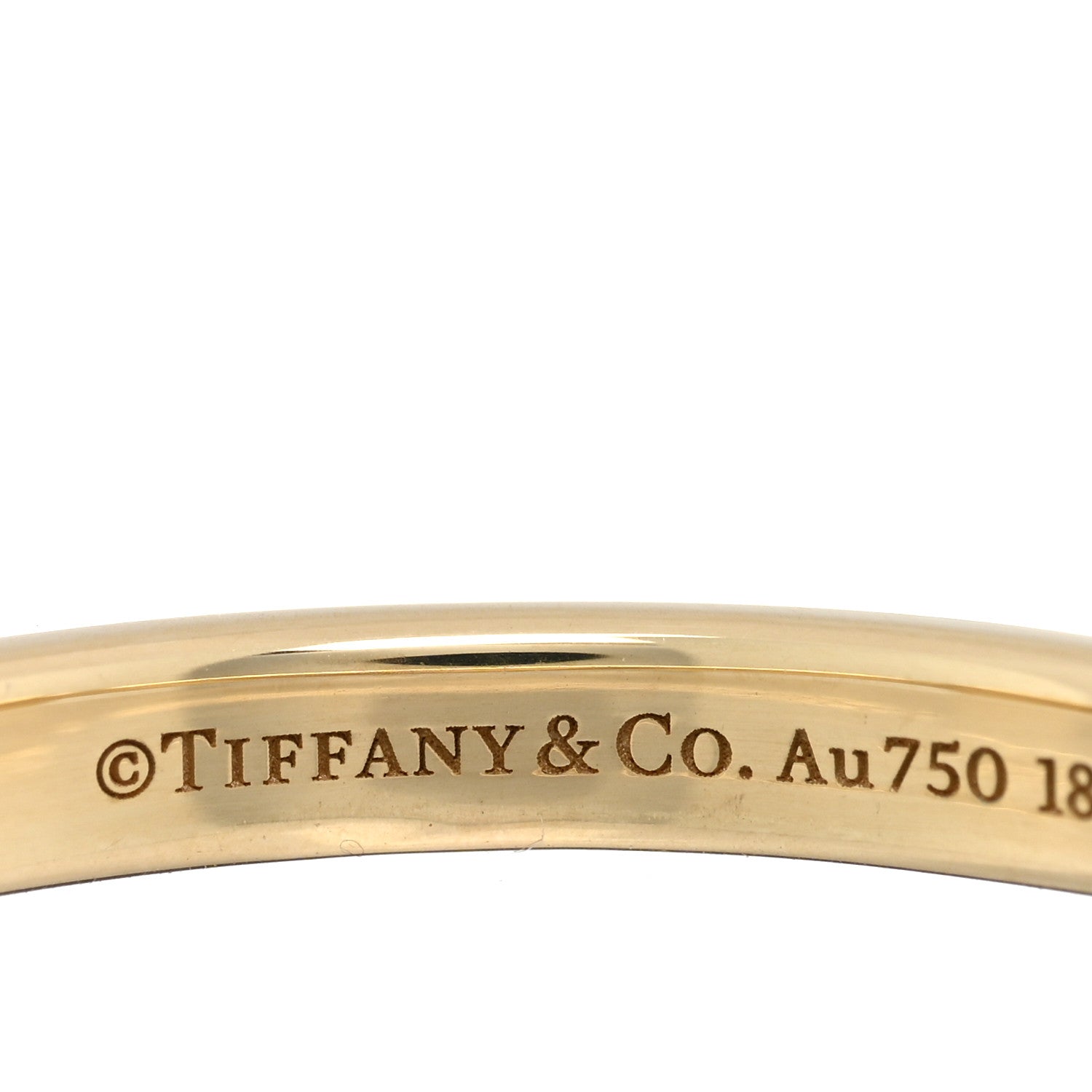 Tiffany 18K Yellow Gold Lock Ring 61 9.5 4 of 5