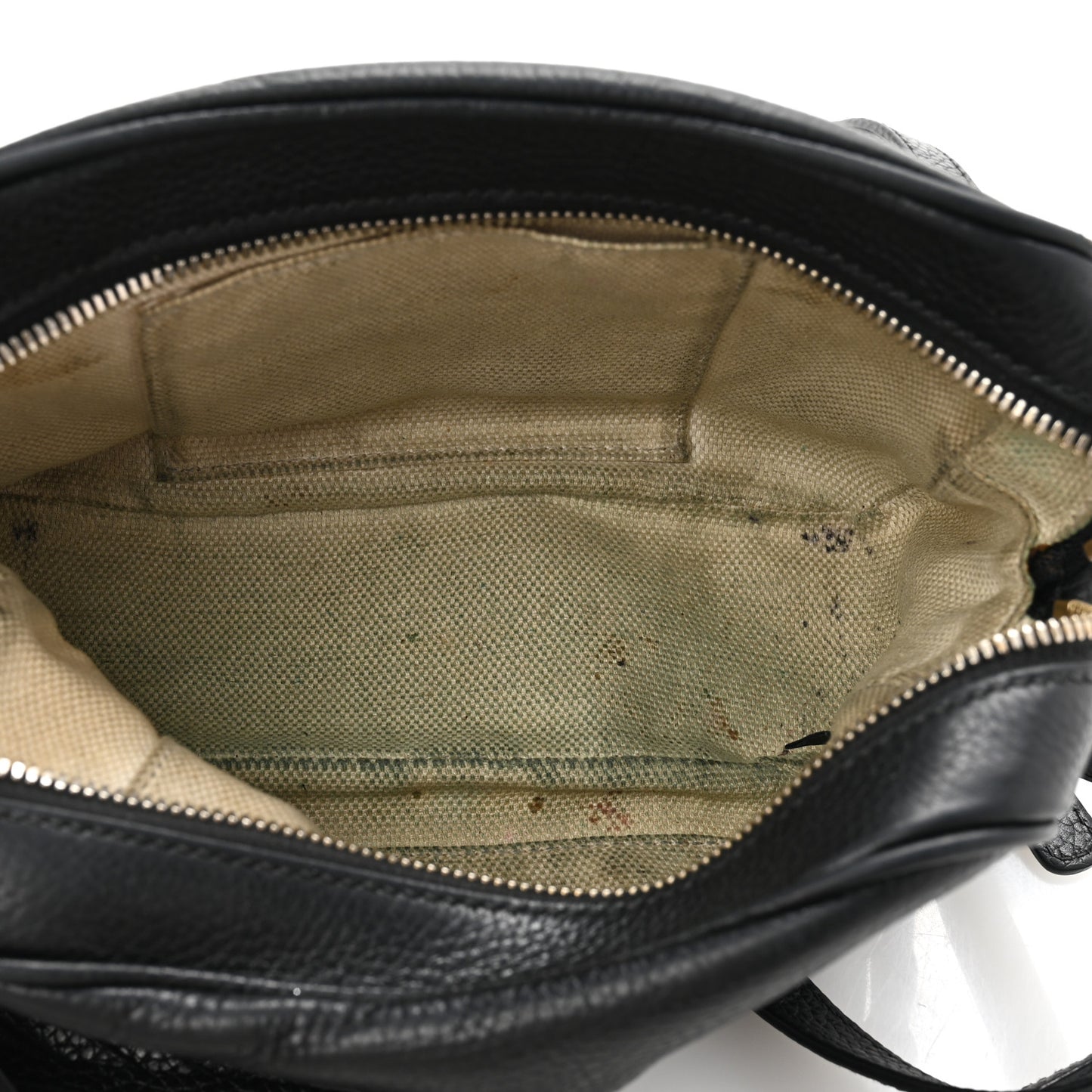 Pebbled Calfskin Small Soho Disco Bag Black