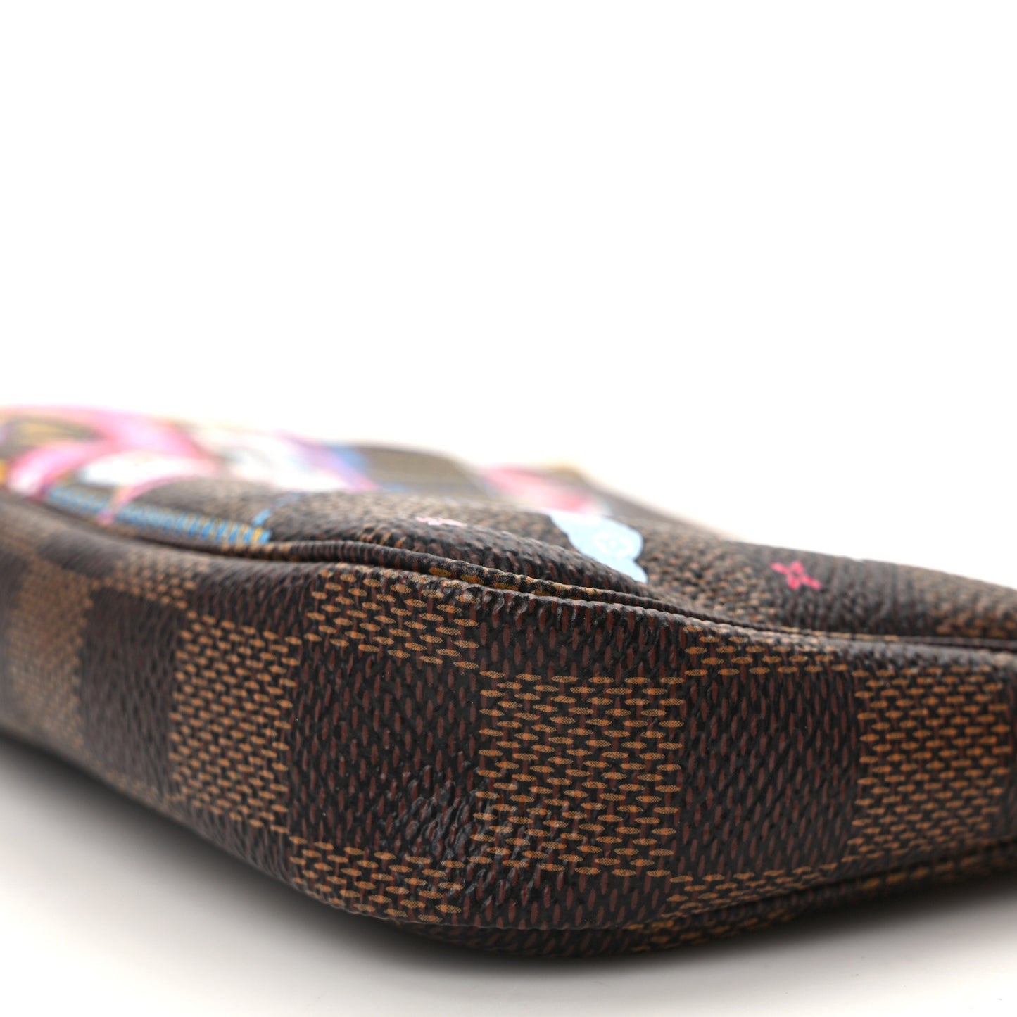 Damier Ebene 2020 Christmas Animation Big Wheel Mini Pochette Accessories Rose Ballerine