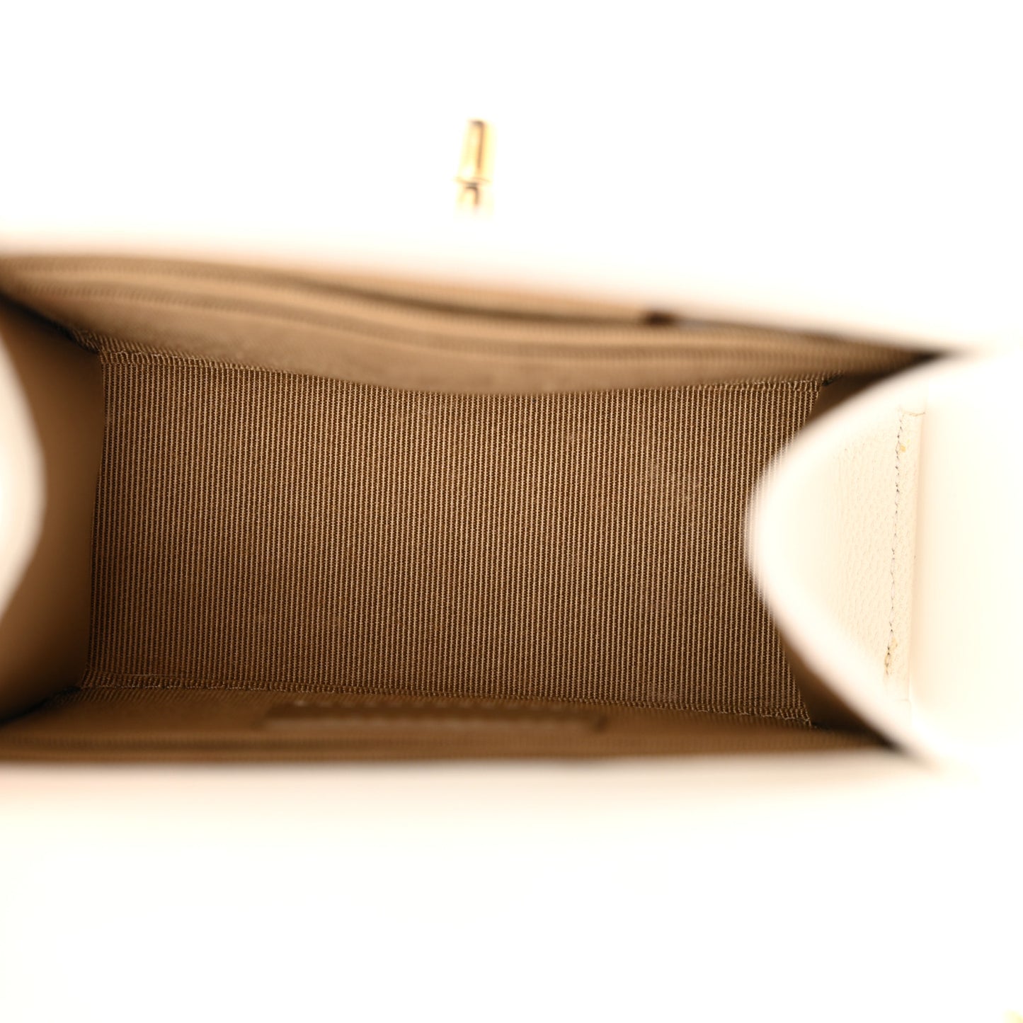 Goatskin Chic Pearls Clutch On Chain White
