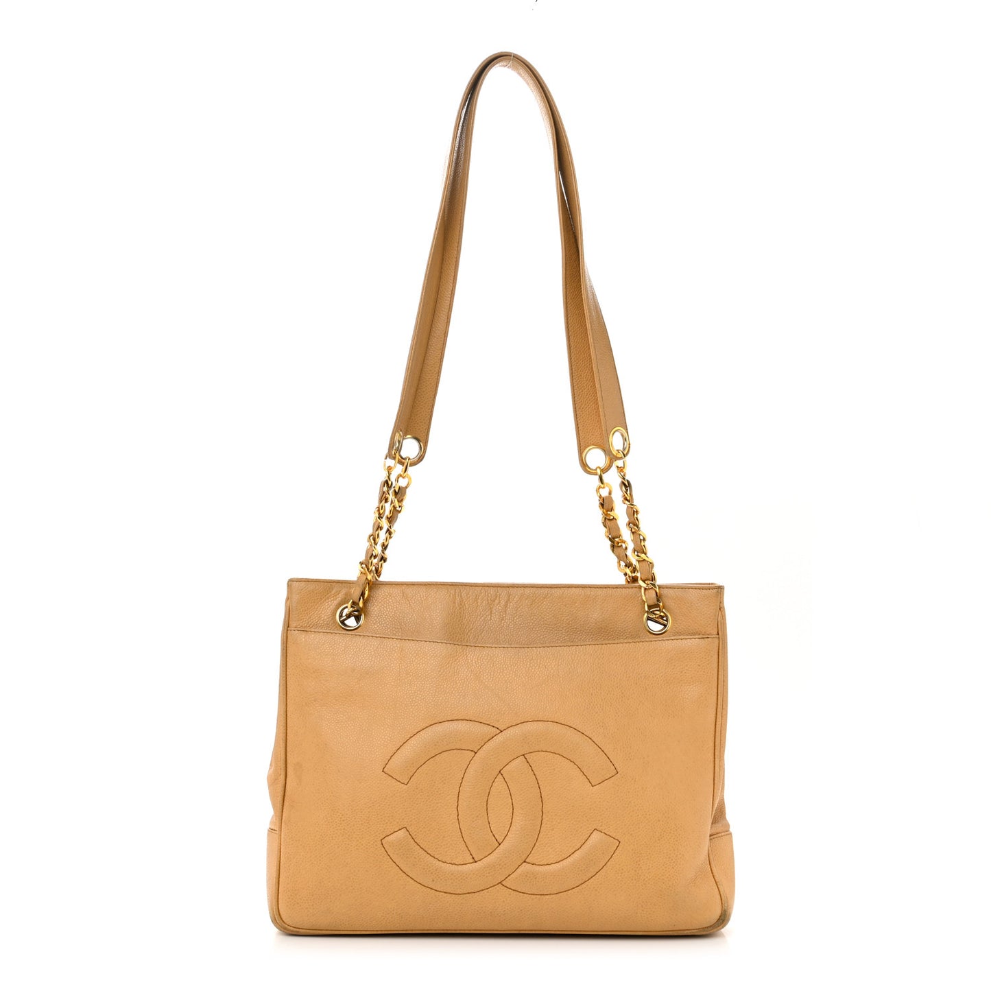 Caviar CC Shoulder Bag Beige