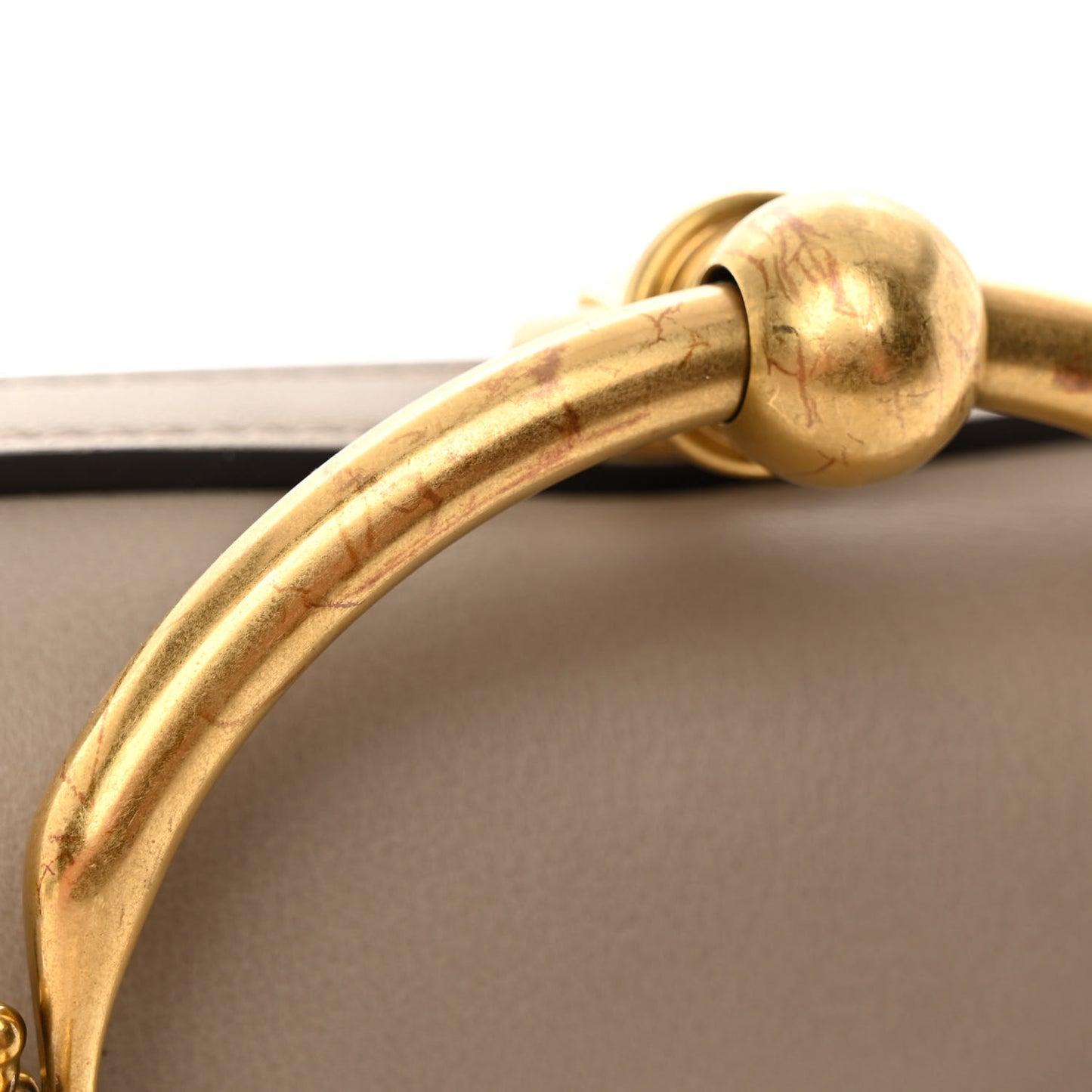 Calfskin Suede Small Nile Bracelet Bag Motty Grey