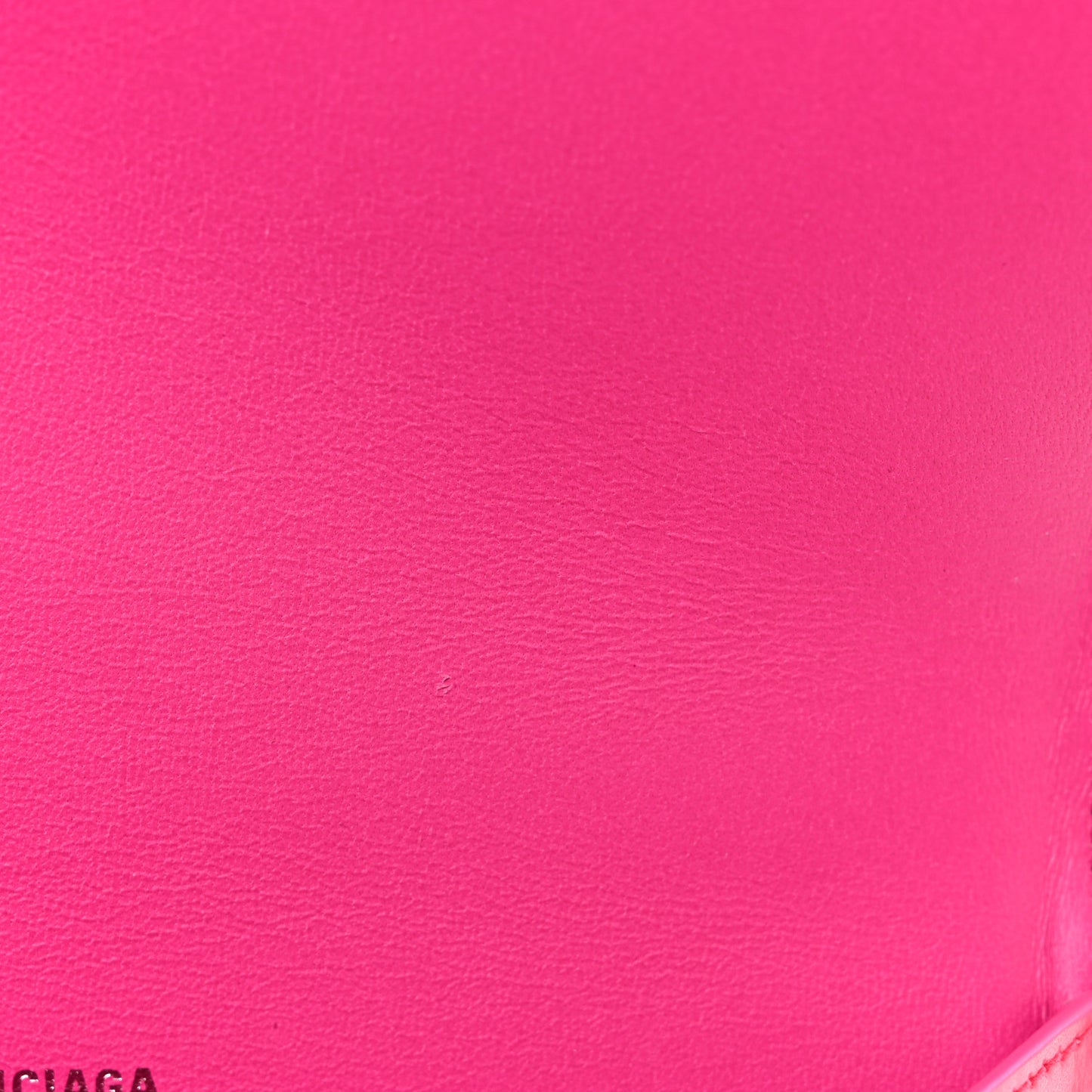 Shiny Box Calfskin Small Hourglass Top Handle Bag Acid Fuchsia