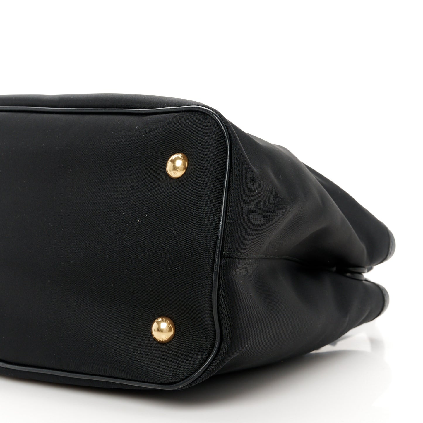 Tessuto Nylon Soft Calf Small Tote Black