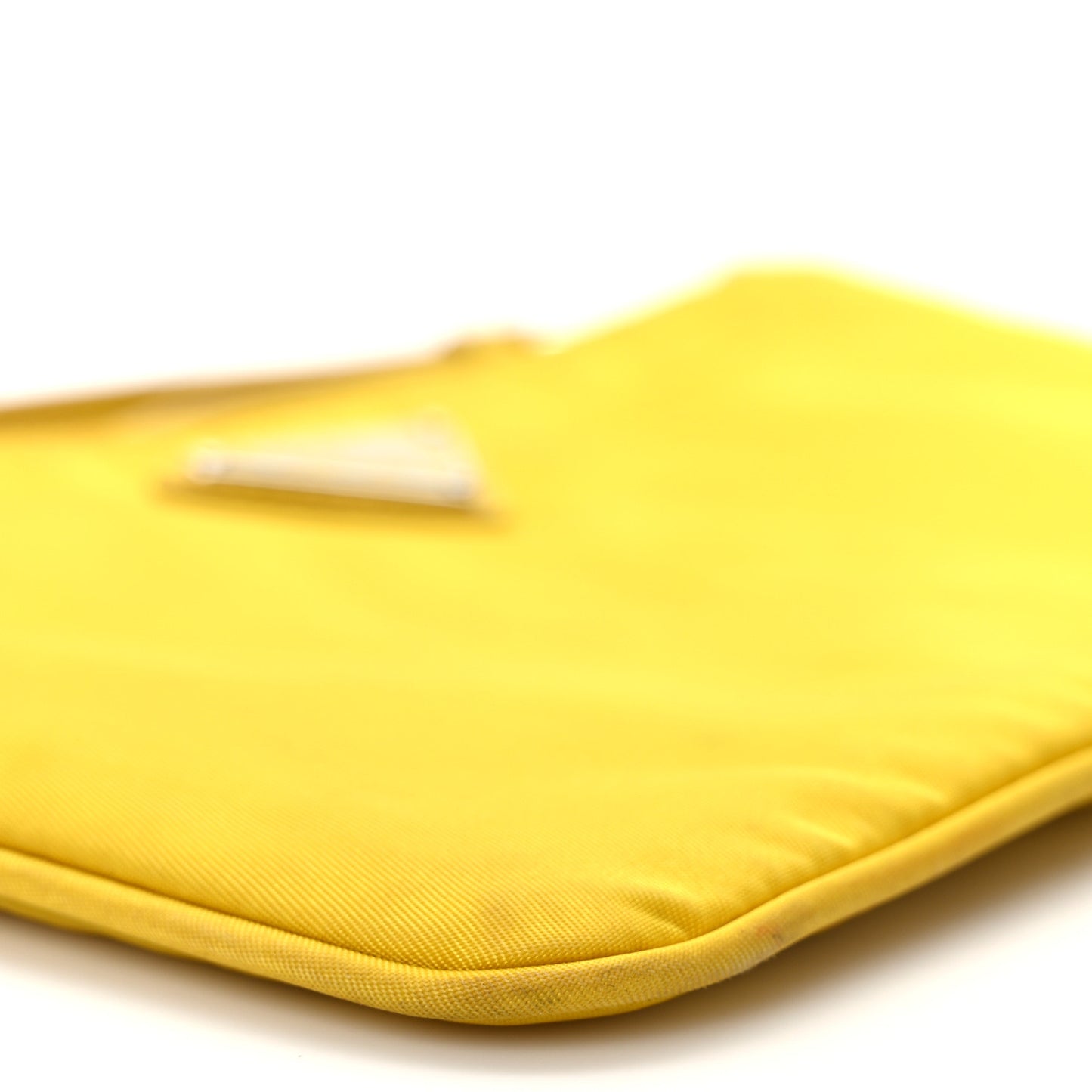 Tessuto Nylon Triangle Wristlet Pouch Yellow