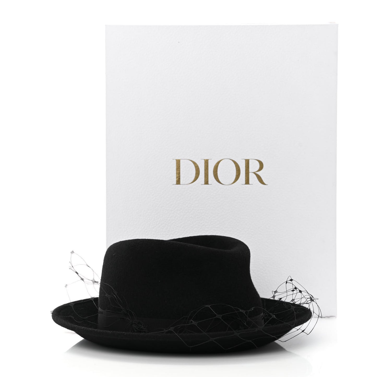 Rabbit Felt Veil Hat 57 Black