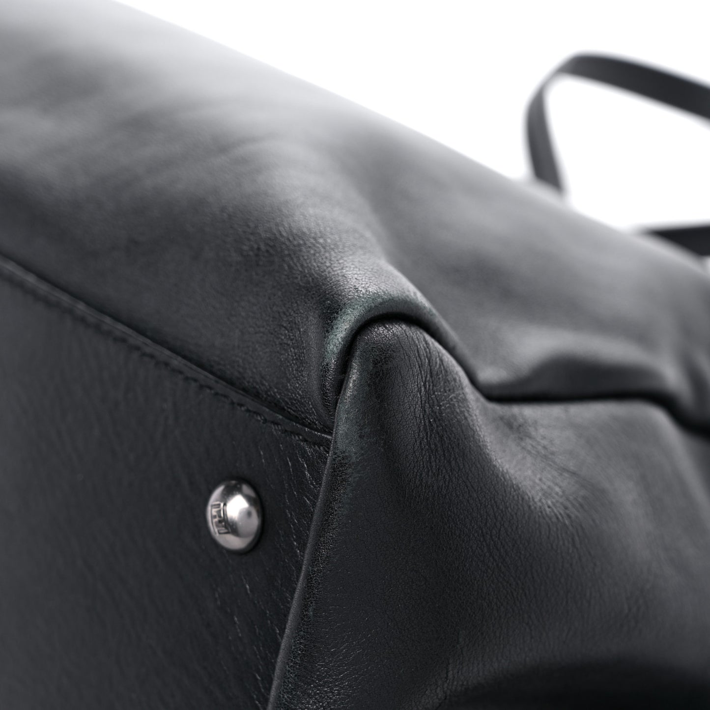 Calfskin Calf Hair Leopard Print Large Peekaboo Iconic Satchel Black