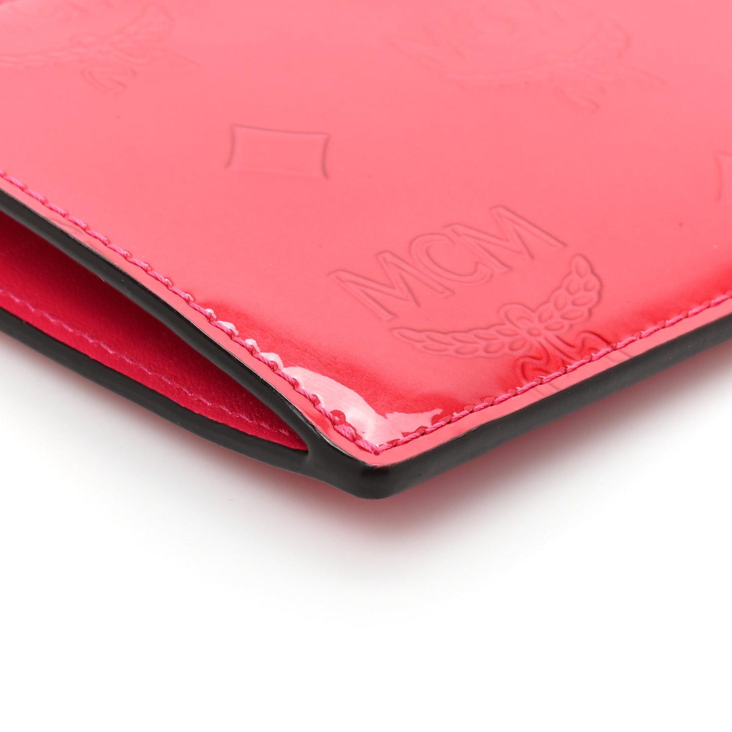 Patent Monogram Key Pouch Red