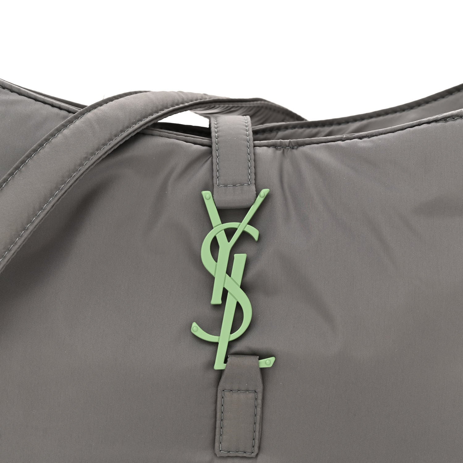 Saint Laurent Econyl Nylon Le 5 A 7 Hobo Grey 8 of 12