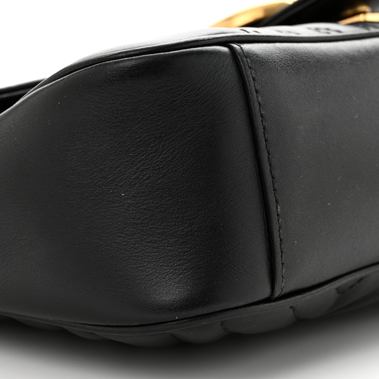 Calfskin Matelasse Small GG Marmont Shoulder Bag Black