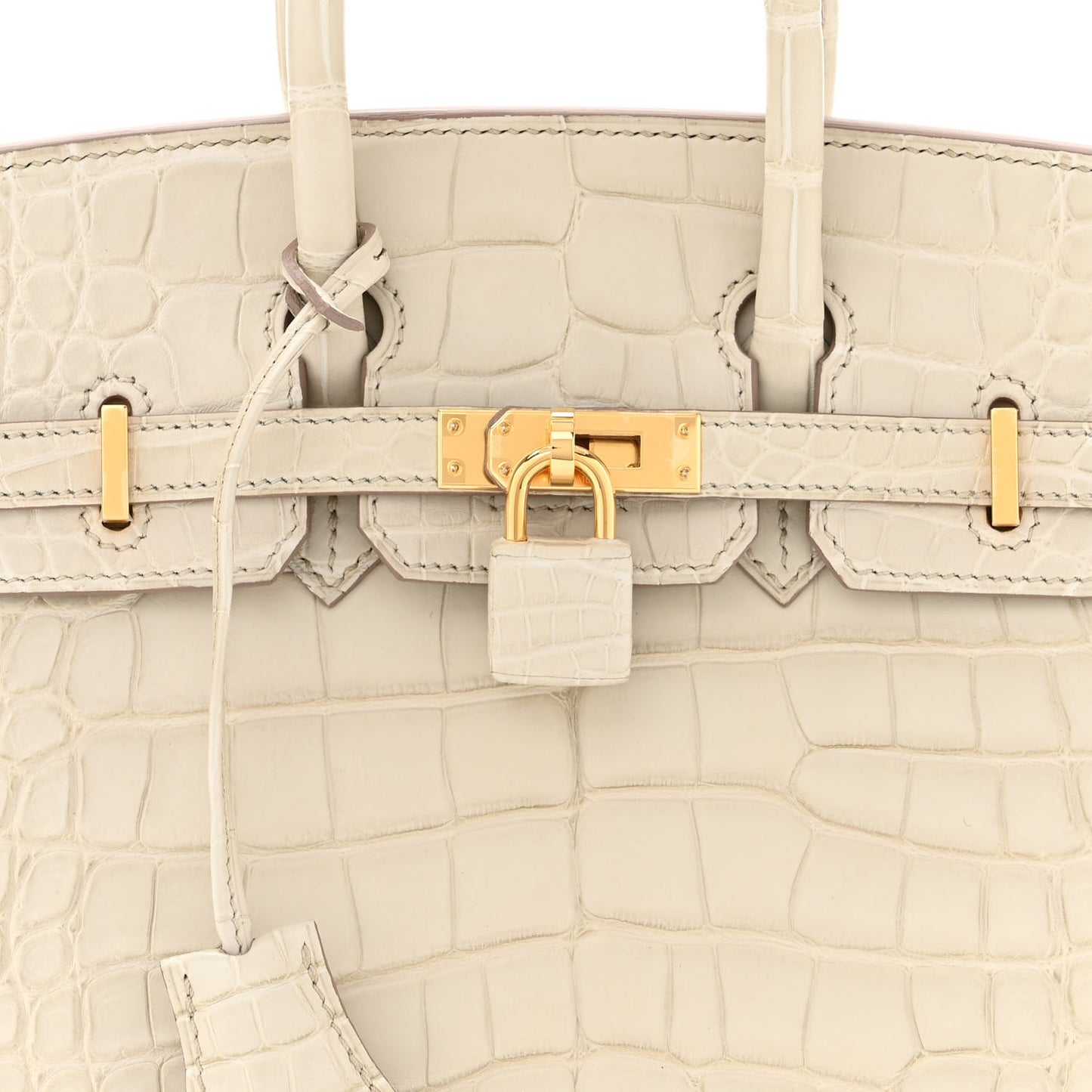 Matte Alligator Birkin Sellier 25 Beton