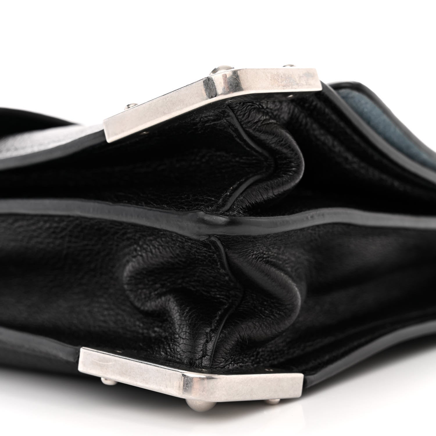 Prada Glace Calfskin Large Soft Cahier Bag Black 10 of 13