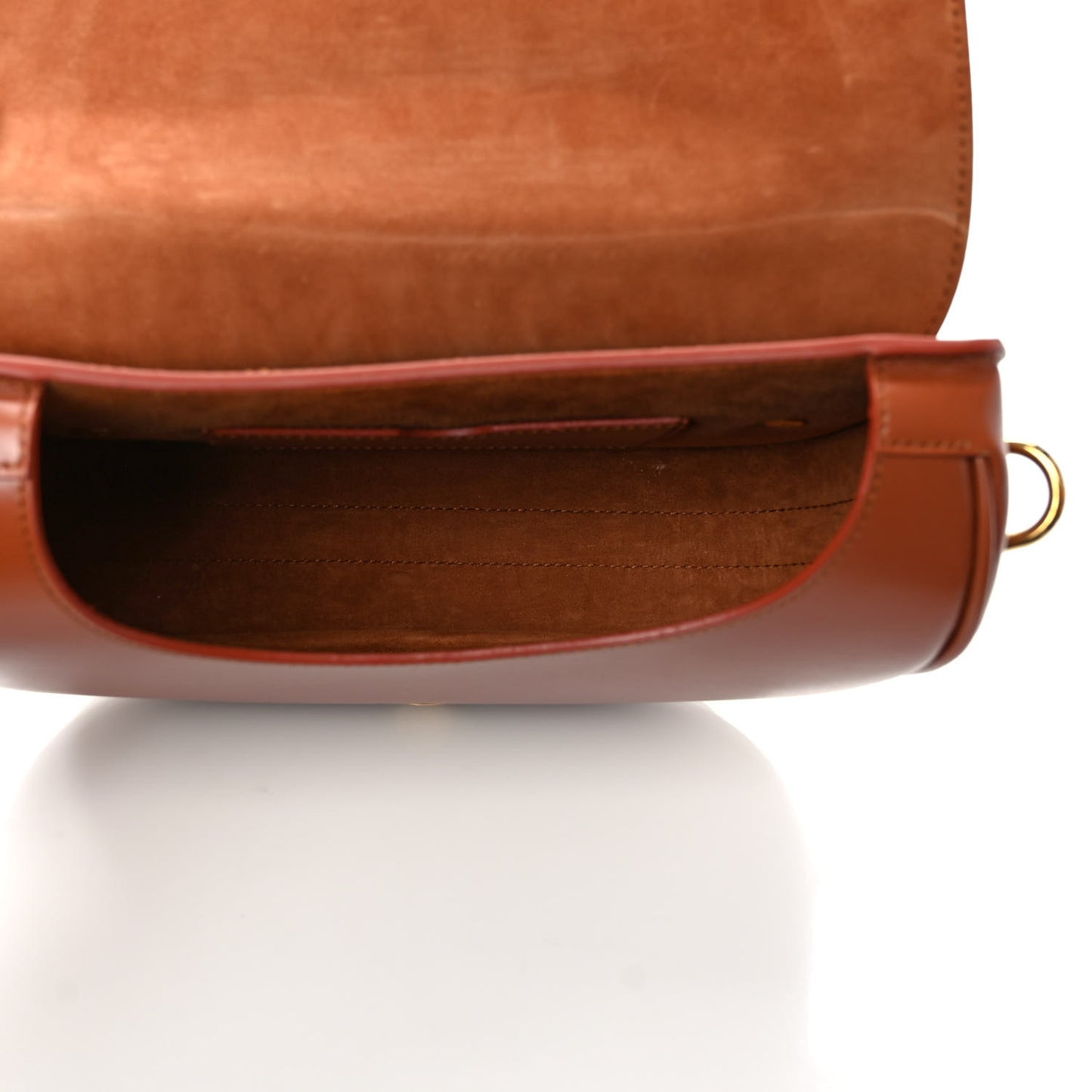 Box Calfskin Medium Bobby Flap Dark Tan