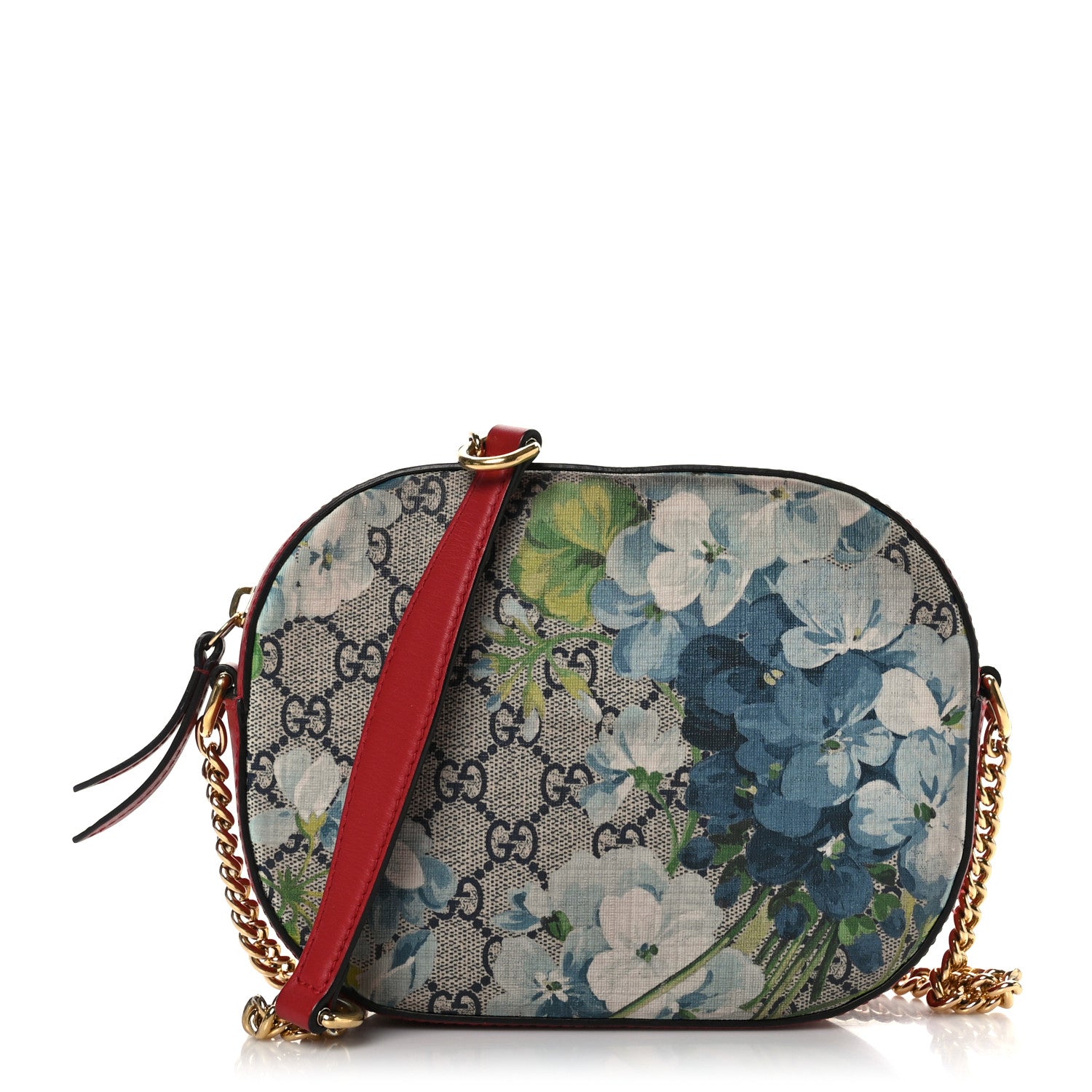 Gucci GG Supreme Monogram Blooms Mini Chain Shoulder Bag Beige