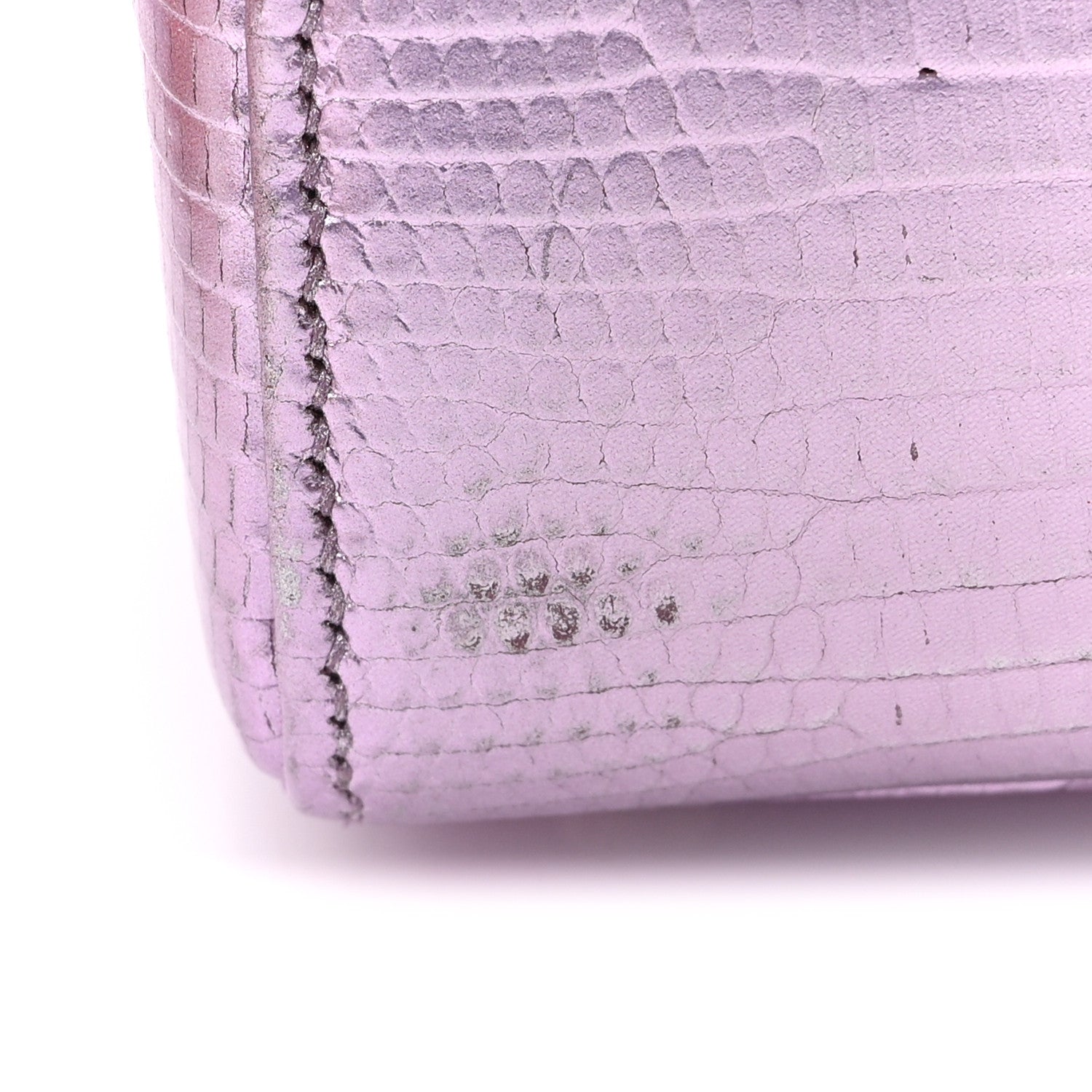 Christian Dior CHRISTIAN DIOR Metallic Lizard Mini Lady Dior Pink 16 of 17