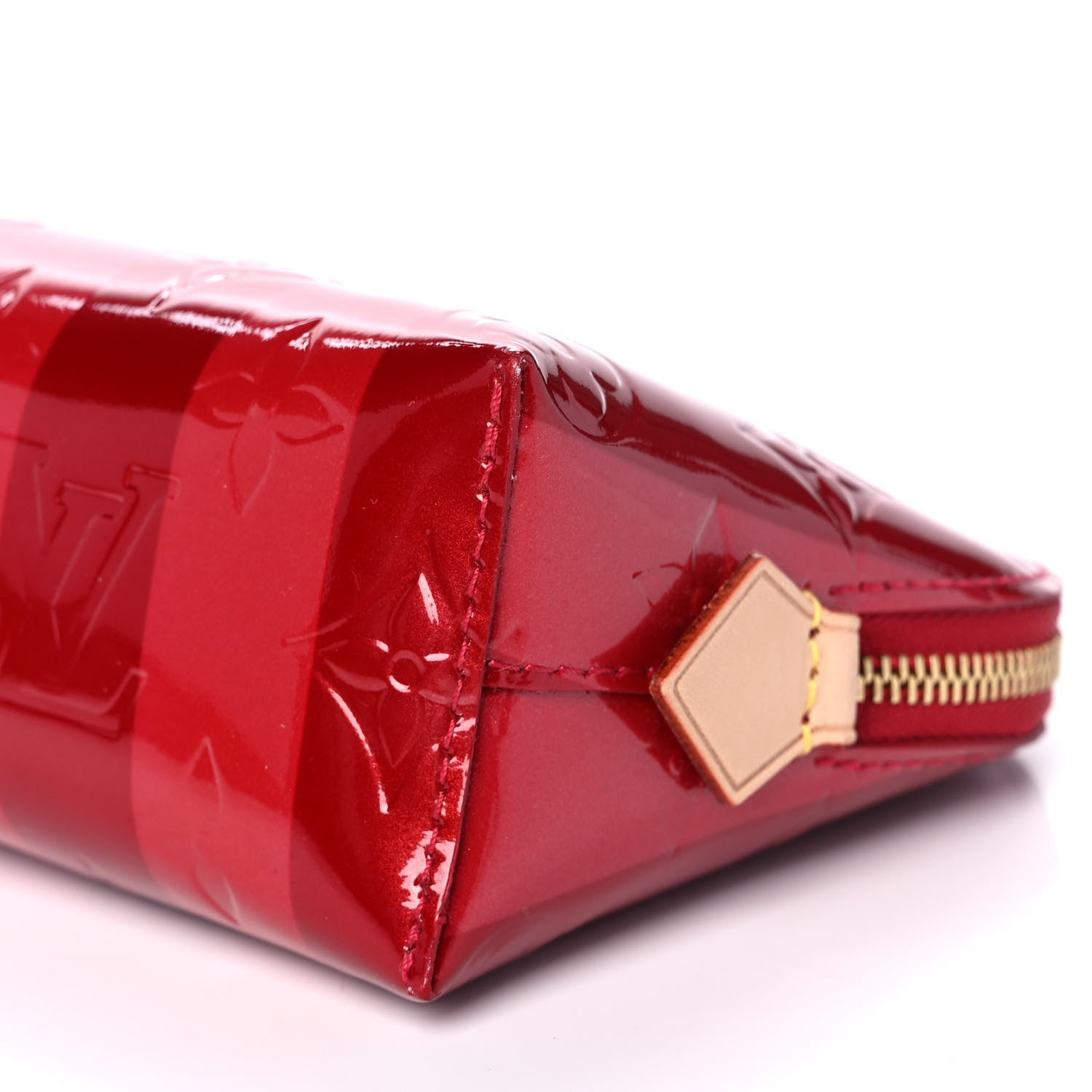 Louis Vuitton Vernis Rayures Cosmetic Pouch Pomme D'Amour 9 of 9