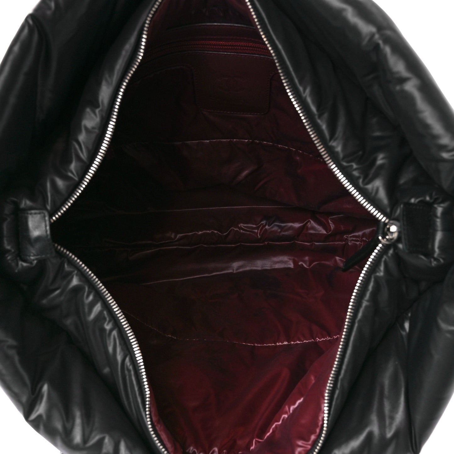 Nylon Quilted Large Coco Cocoon Tote Black