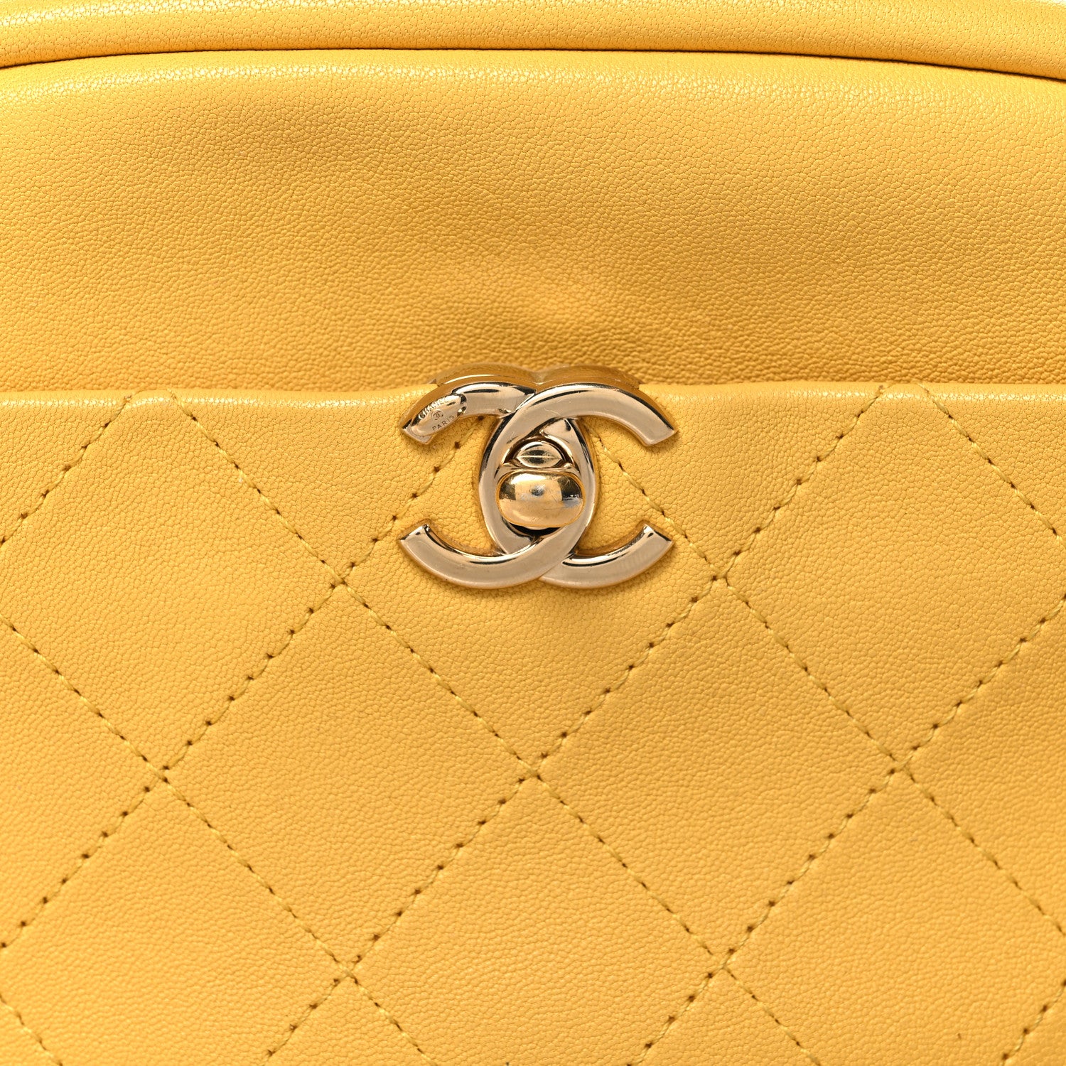 Chanel Goatskin Small Casual Trip Camera Case Yellow 8 of 12