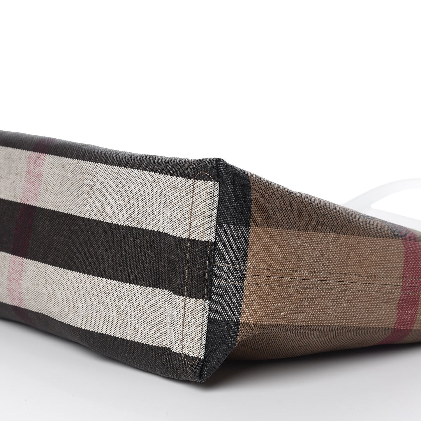 Coated Canvas Mega Check Medium Doodle Tote White