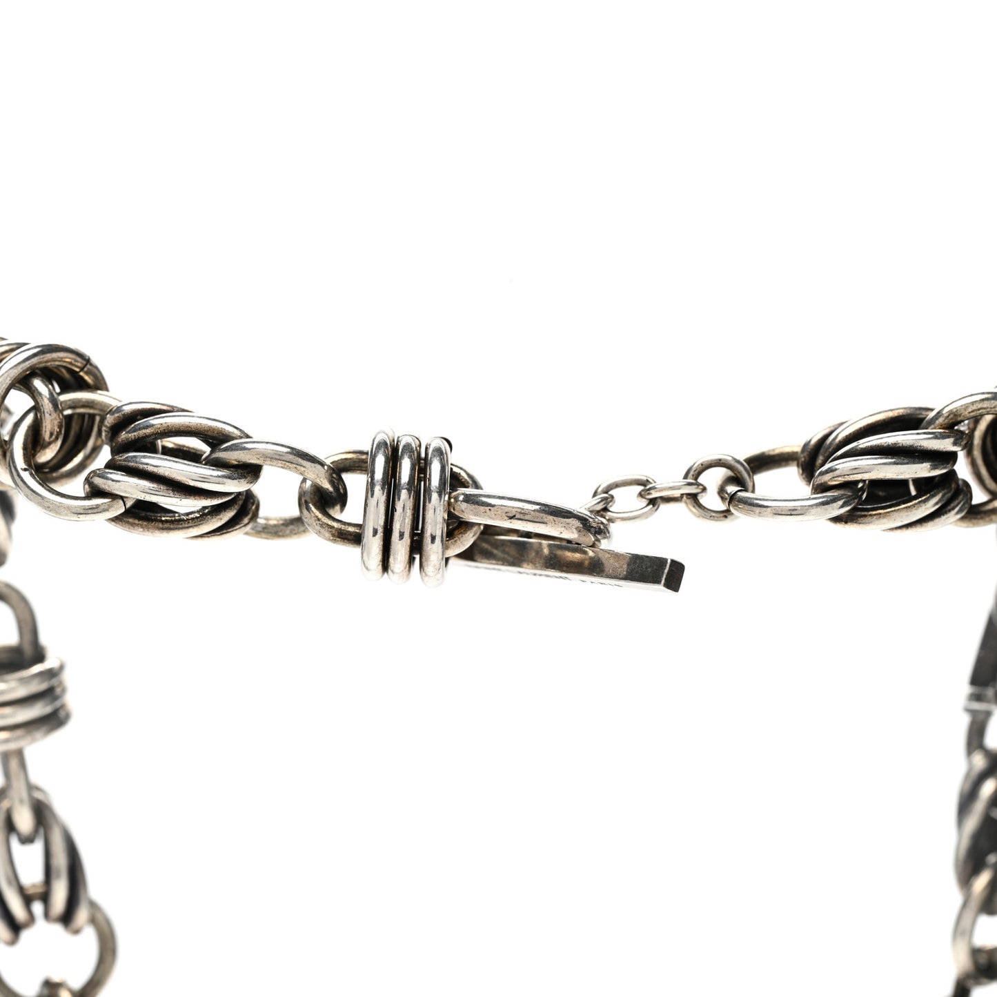Chunky Chain Necklace Oxidized Silver