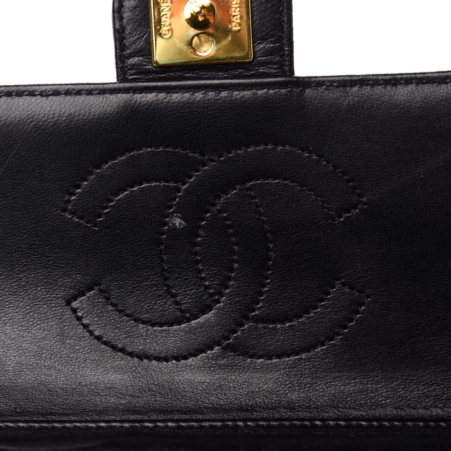 Chanel Lambskin Quilted Mini Square Flap Bag Black 6 of 10