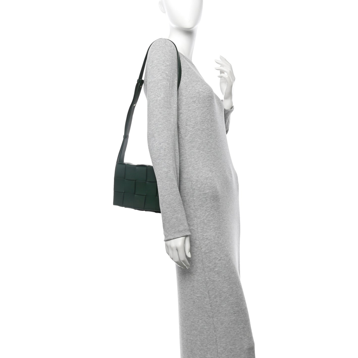 Lambskin Maxi Intrecciato Cassette Crossbody Bag Raintree