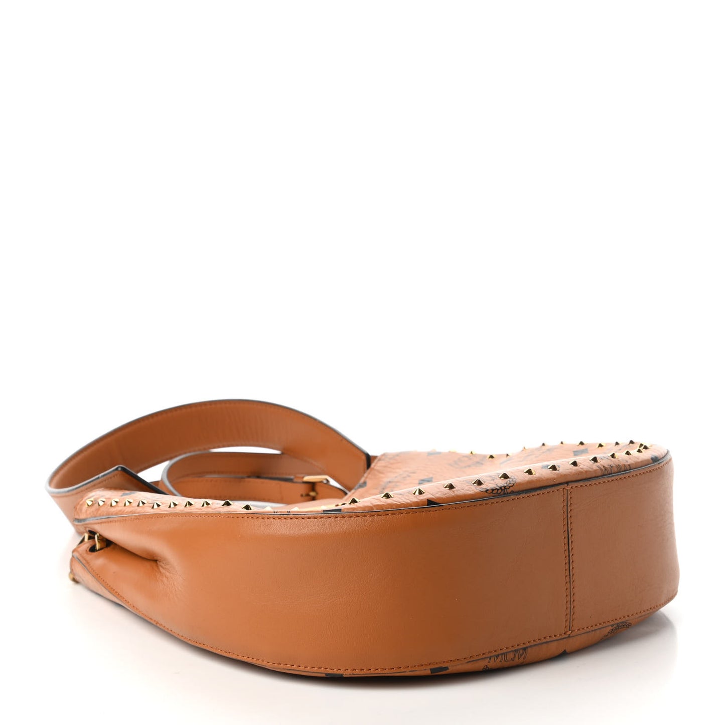 Visetos Studded Medium Patricia Hobo Cognac