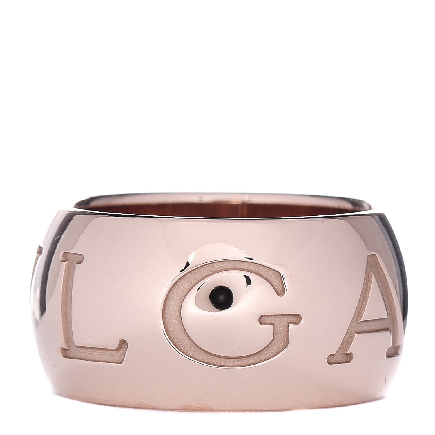 Bulgari 18K Rose Gold Monologo Ring 51 5.75 3 of 4