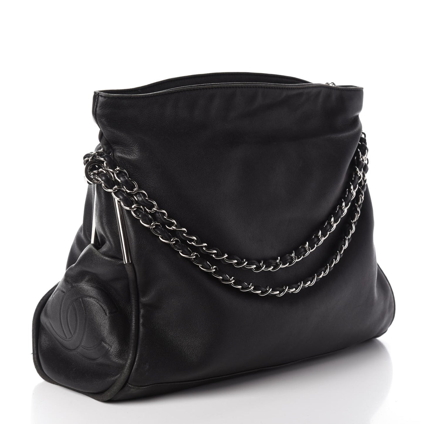 Lambskin Large Ultimate Soft Tote Black