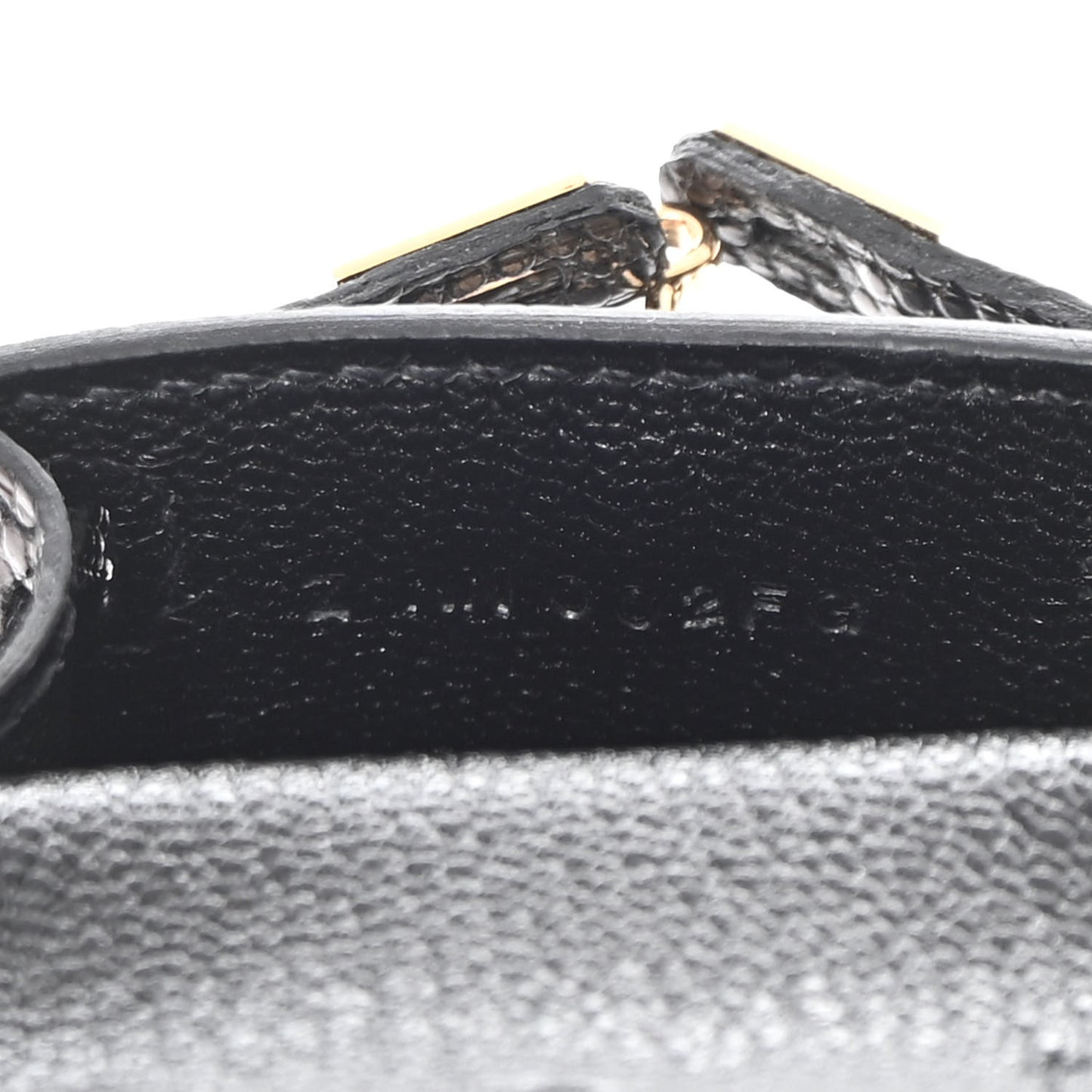 Lizard Mini Kelly Twilly Bag Charm Black