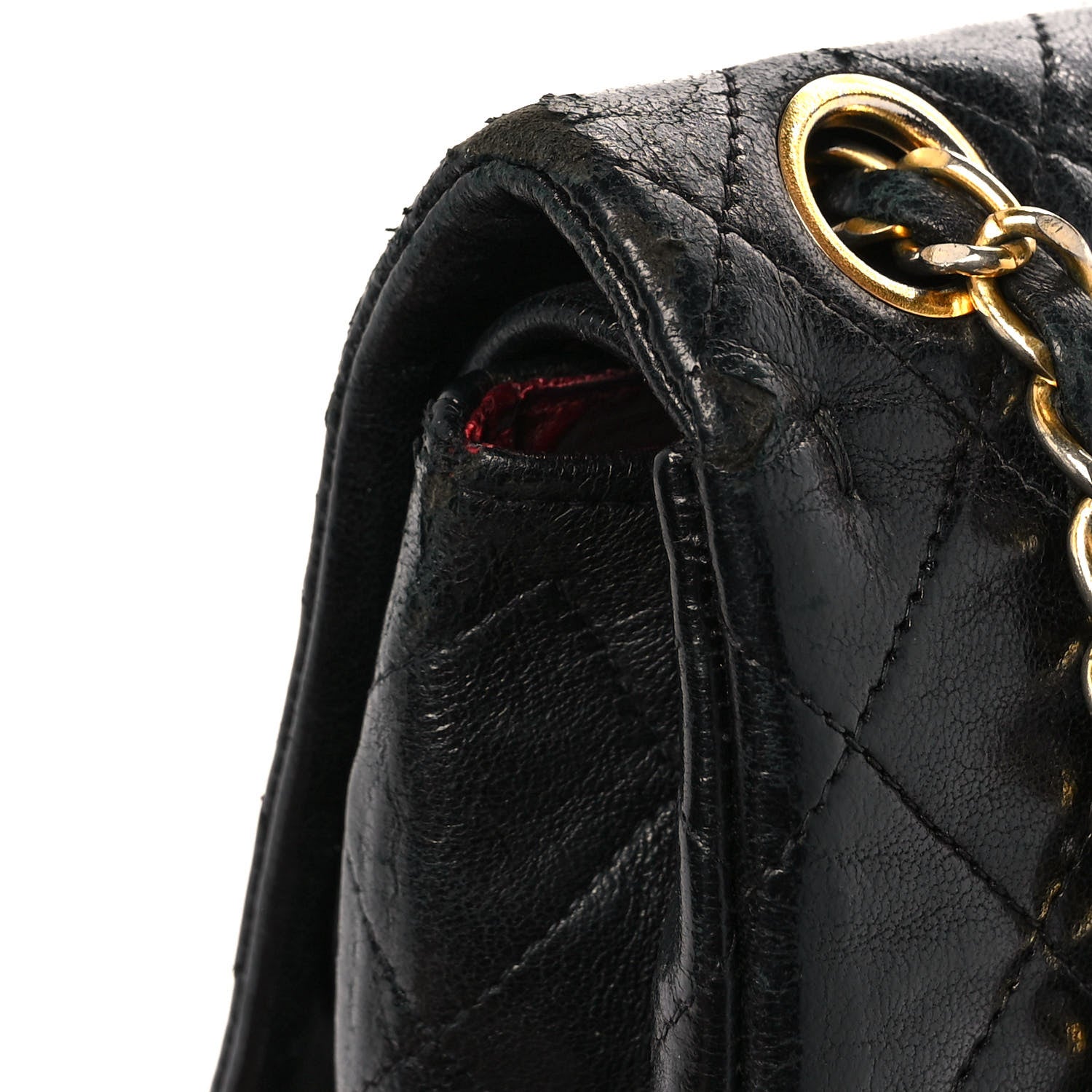 Chanel Lambskin Quilted Medium Double Flap Black 16 of 18