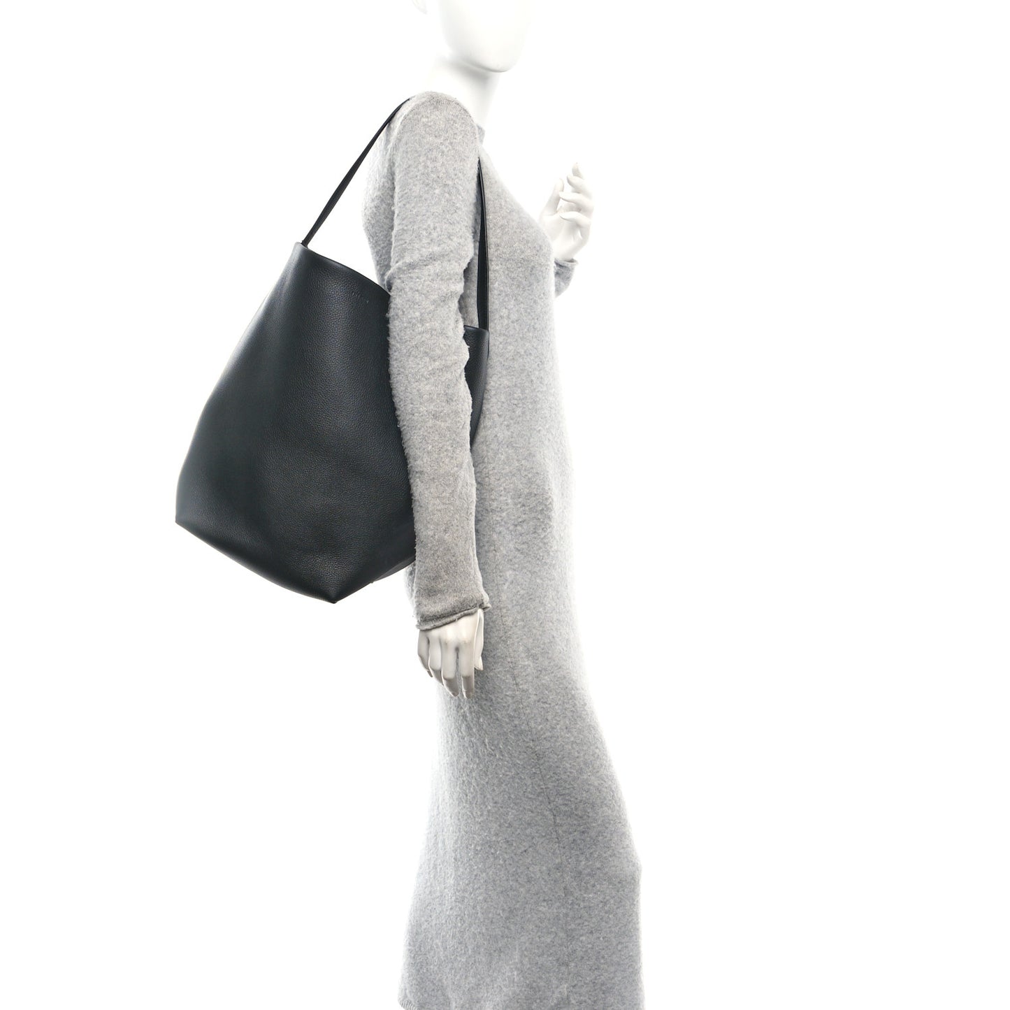 Grained Calfskin Large N/S Park Tote Black