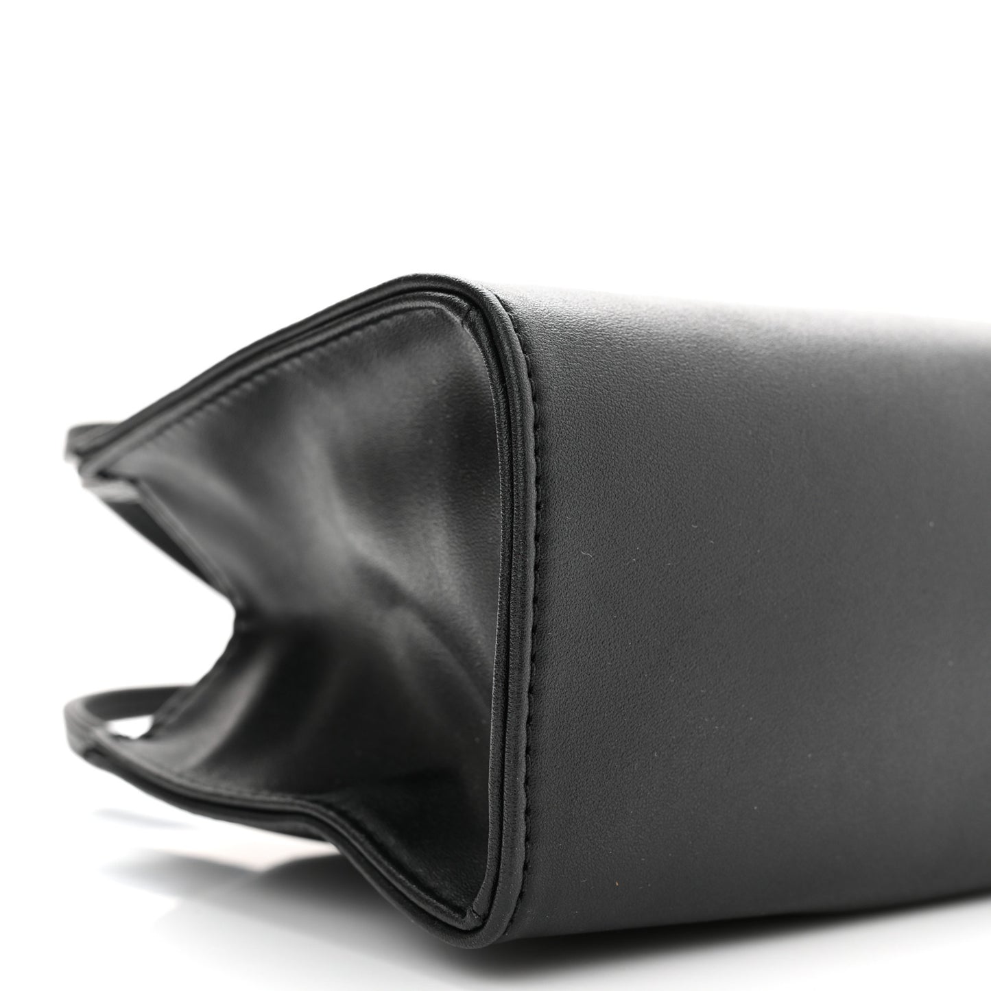 Vegan Leather Small Shopping Bag Black
