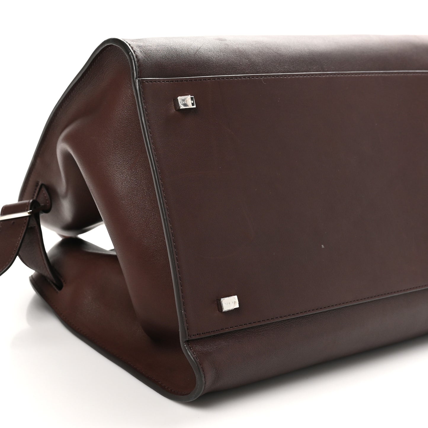 Polished Saddle Calfskin Soft Margaux 15 Dark Brown