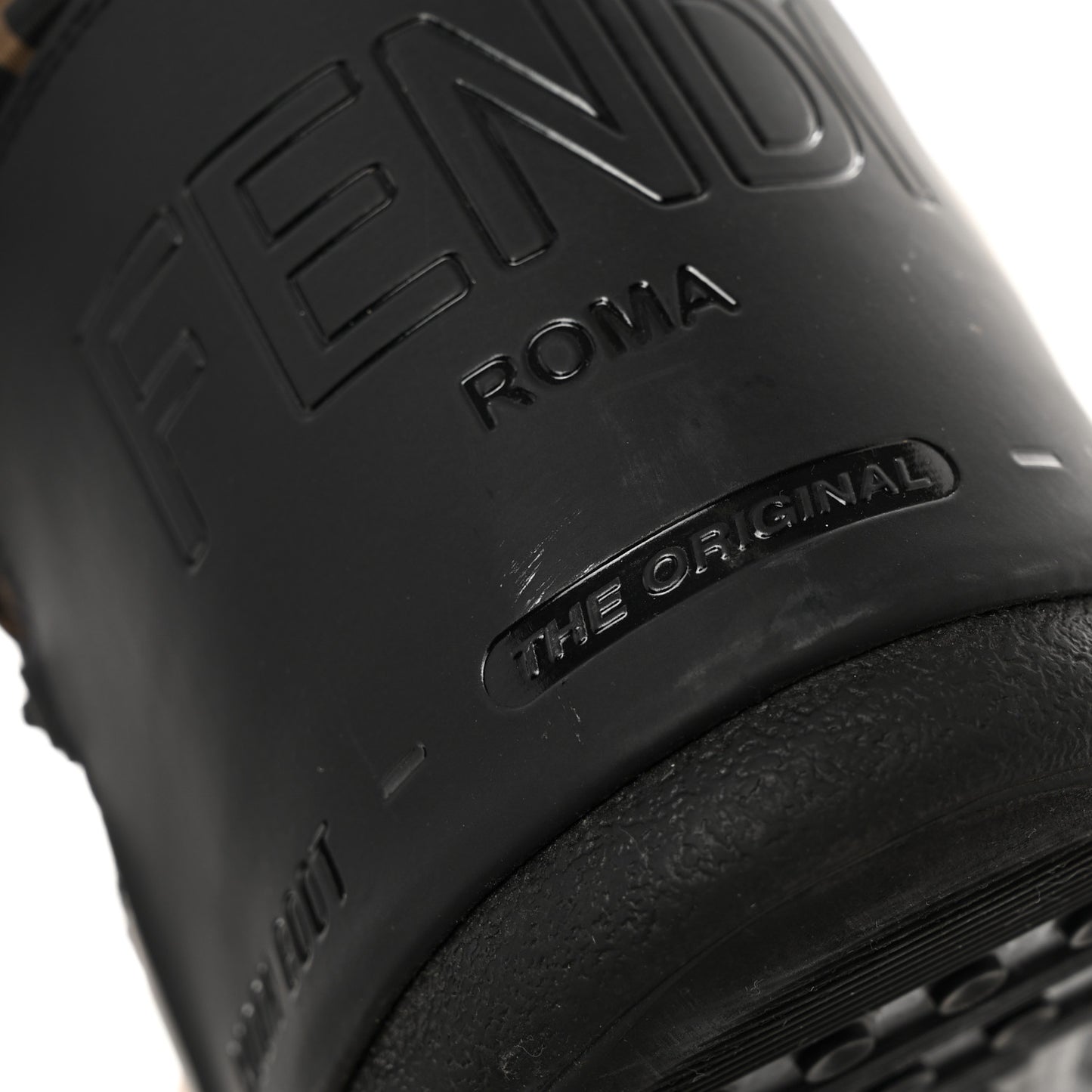 Nylon Rubber FF Moon Boots 39 Tobacco Black